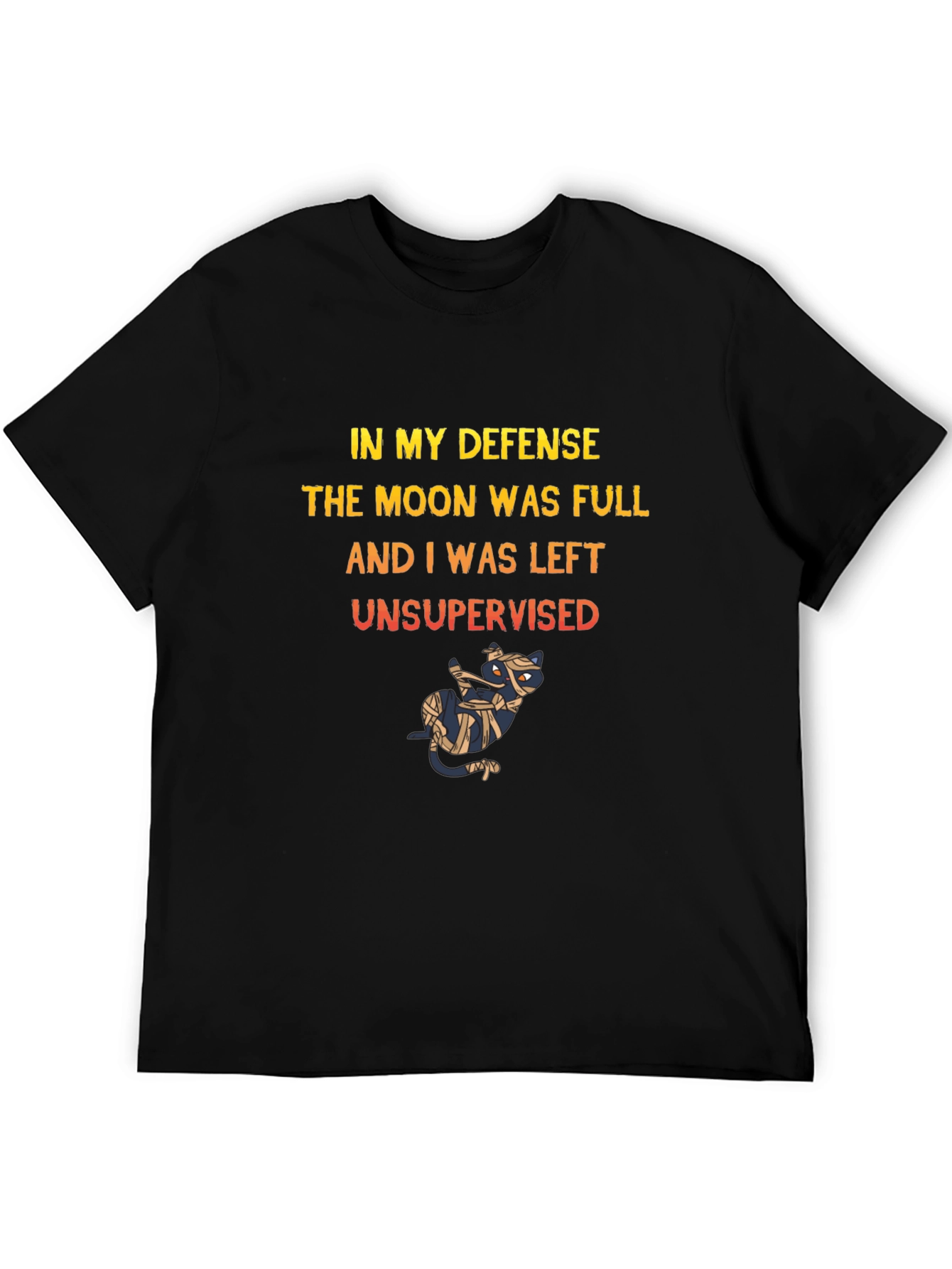Funny Halloween Cat Mummy T-Shirt