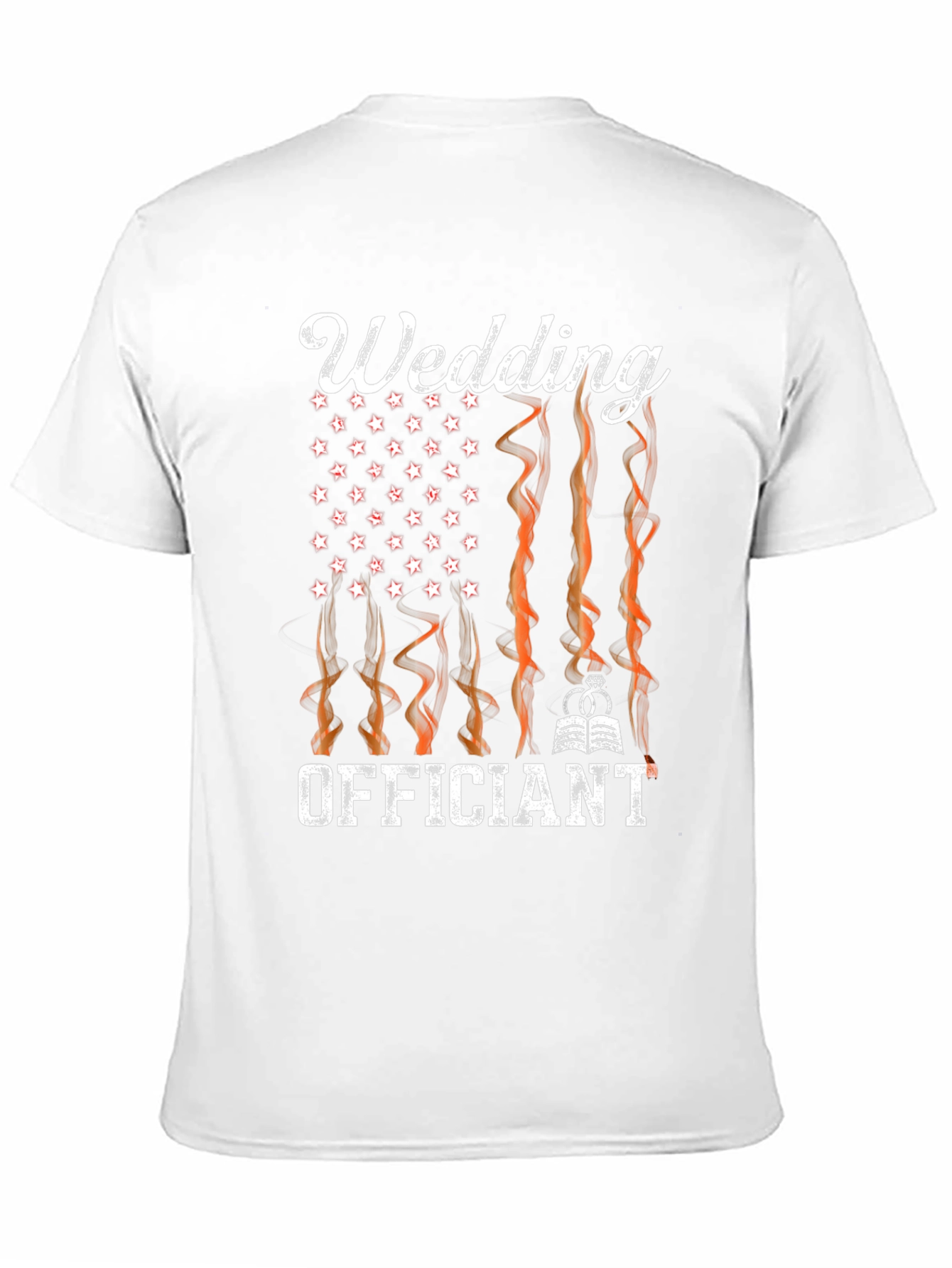 Wedding Officiant Graphic Tee - American Flag Design