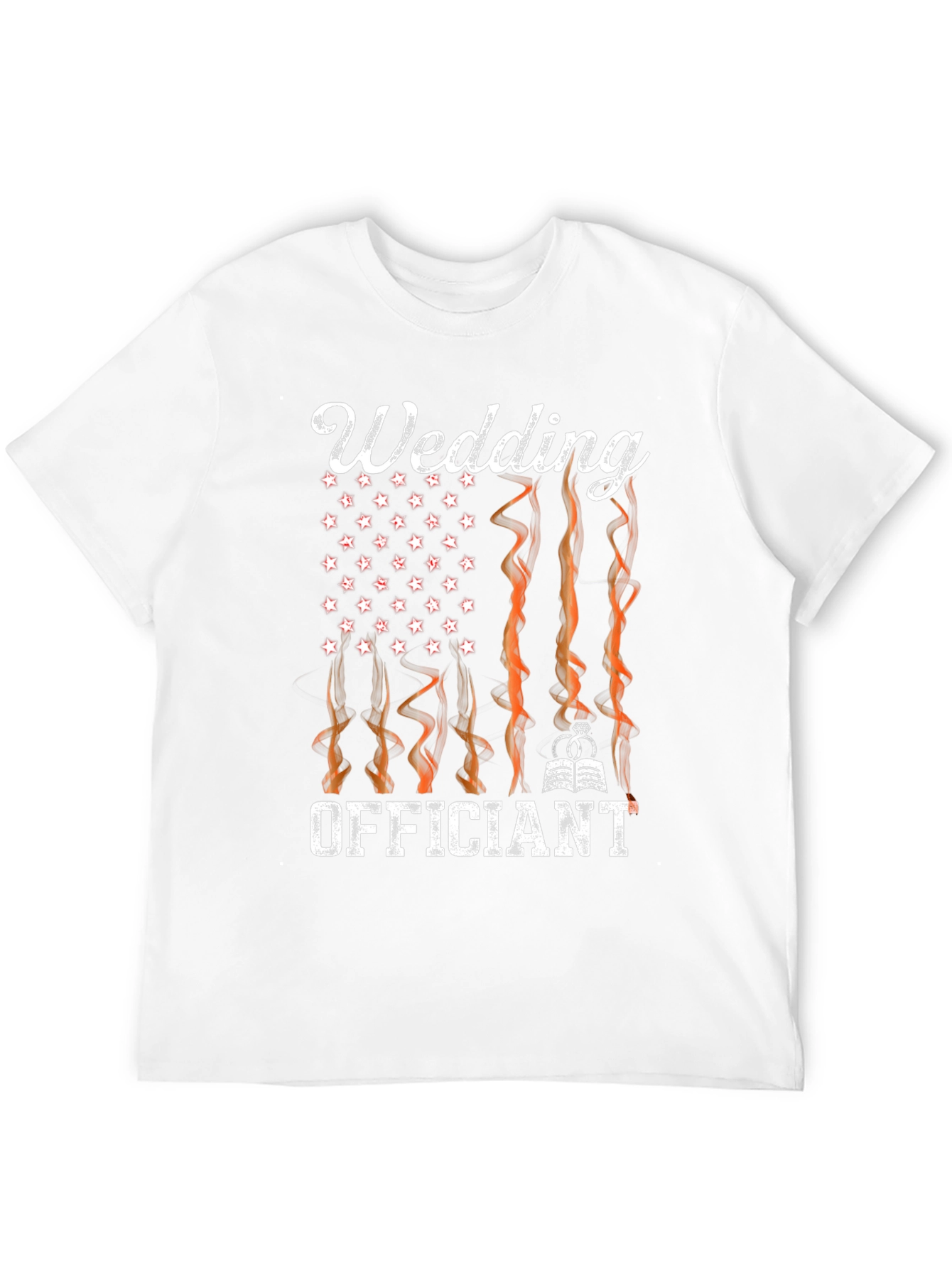 Wedding Officiant Graphic Tee - American Flag Design