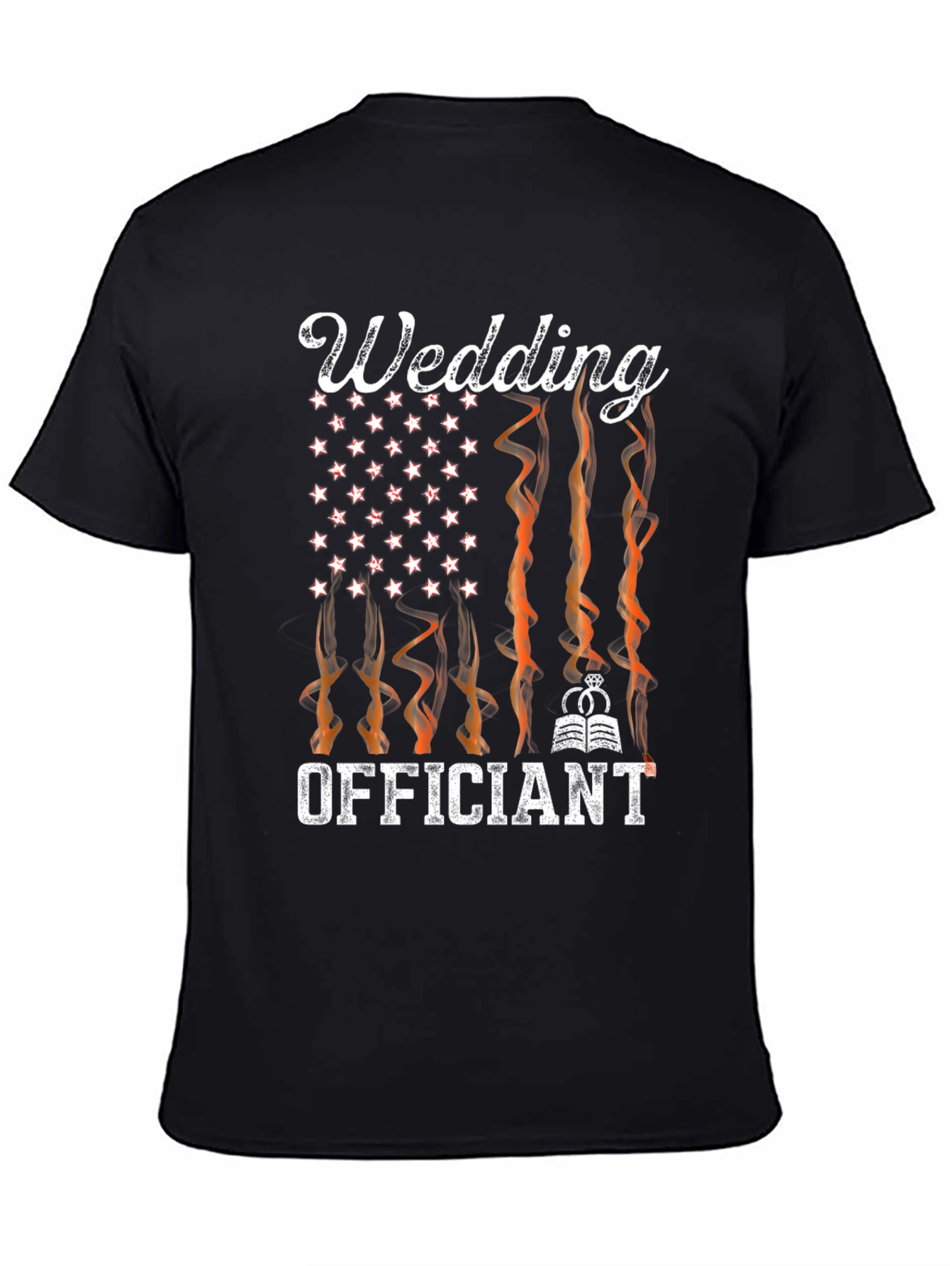 Wedding Officiant Graphic Tee - American Flag Design