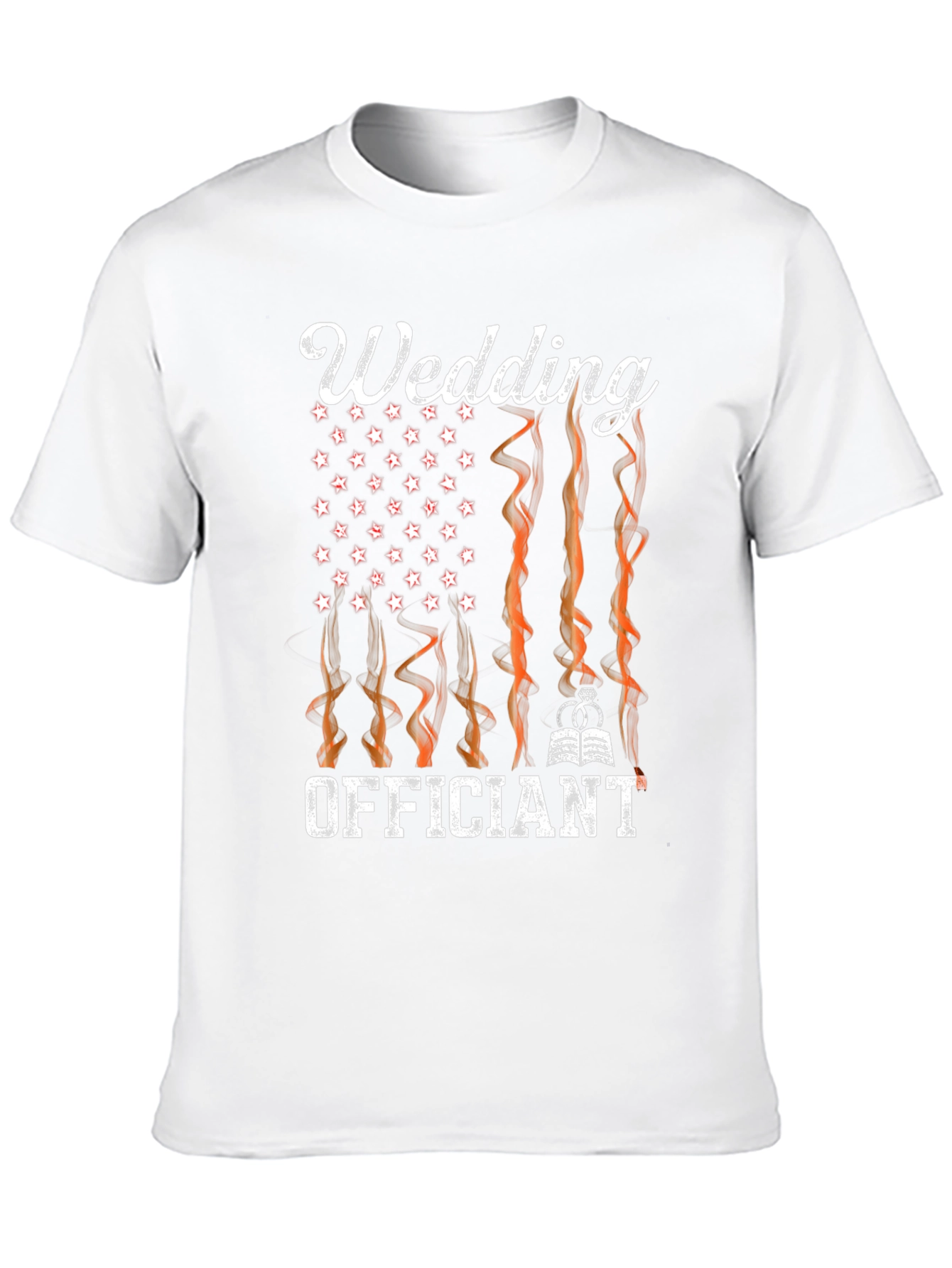 Wedding Officiant Graphic Tee - American Flag Design