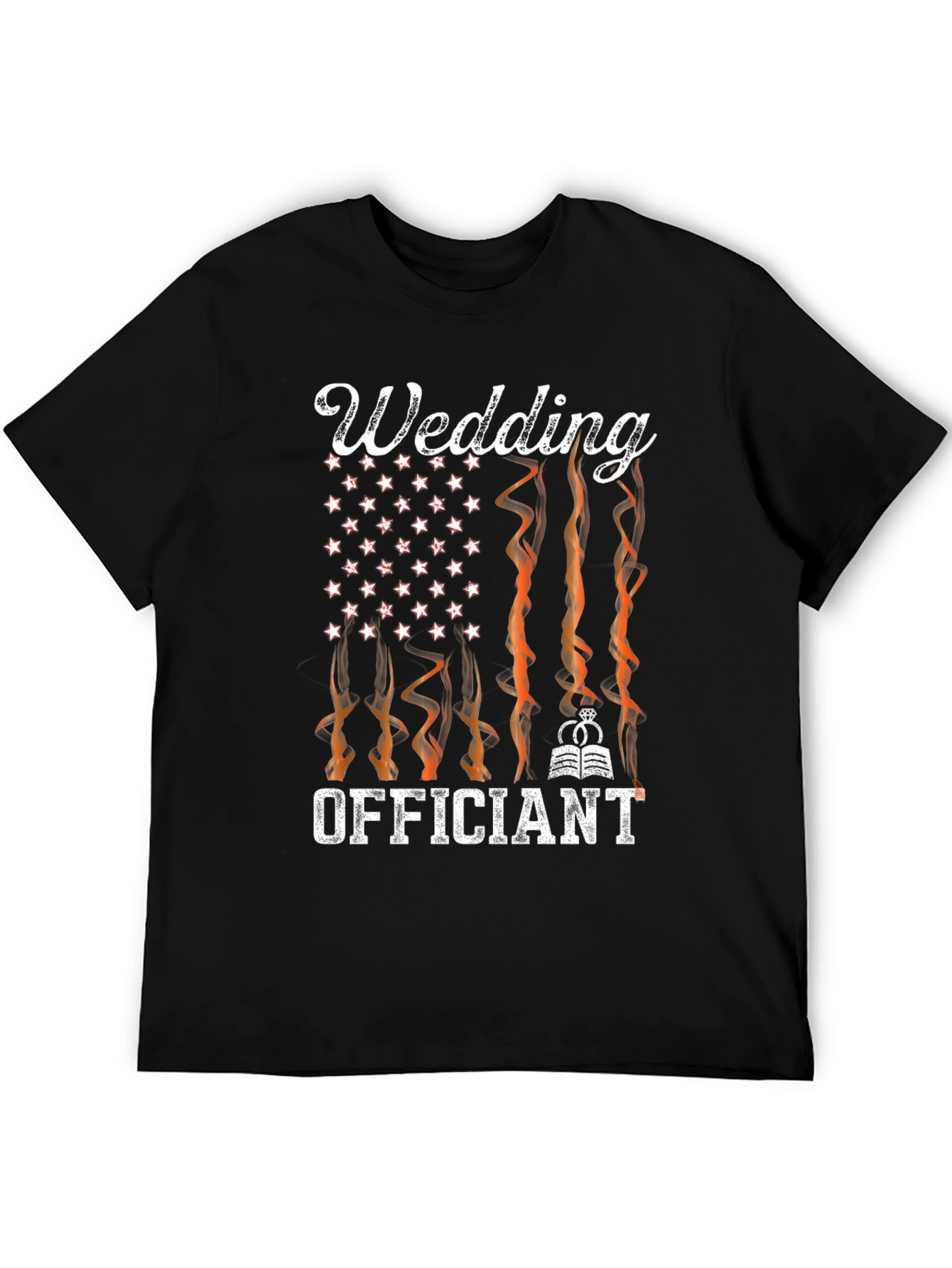 Wedding Officiant Graphic Tee - American Flag Design