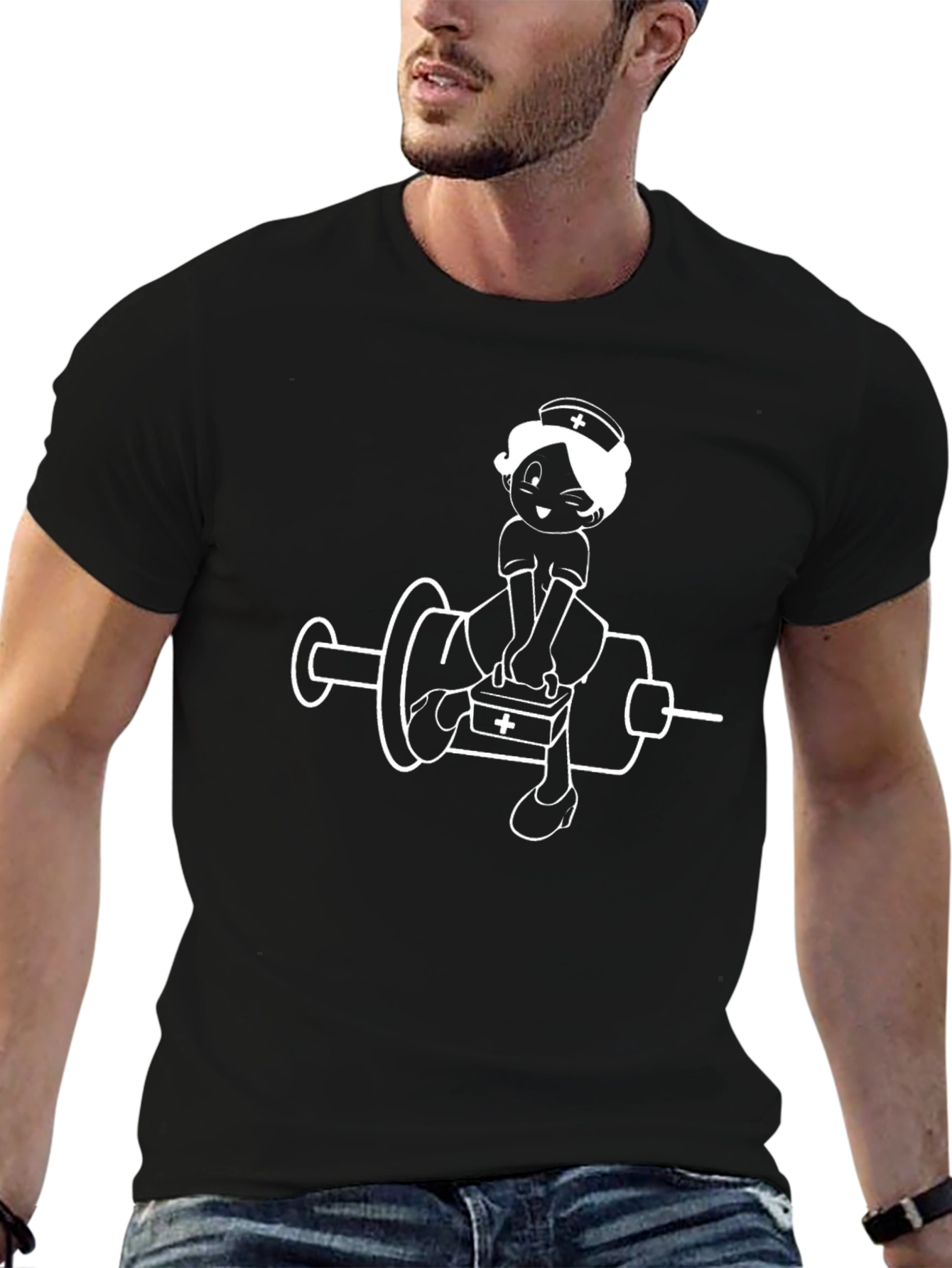 Nurse Injector Graphic Tee - Black