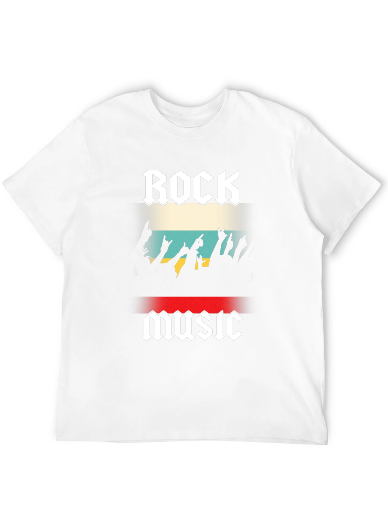 Rock Music Graphic Tee - Black Cotton T-Shirt