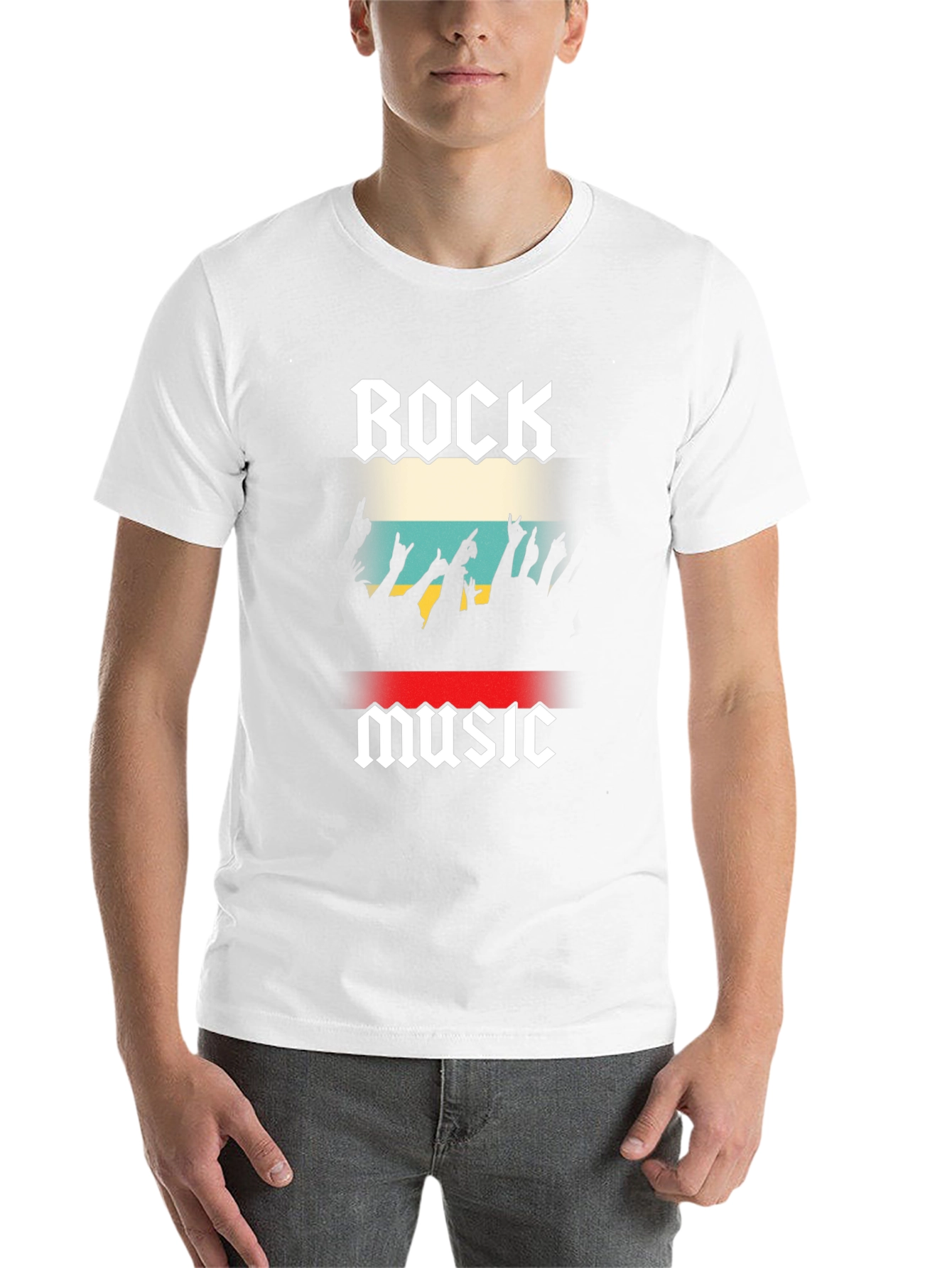 Rock Music Graphic Tee - Black Cotton T-Shirt