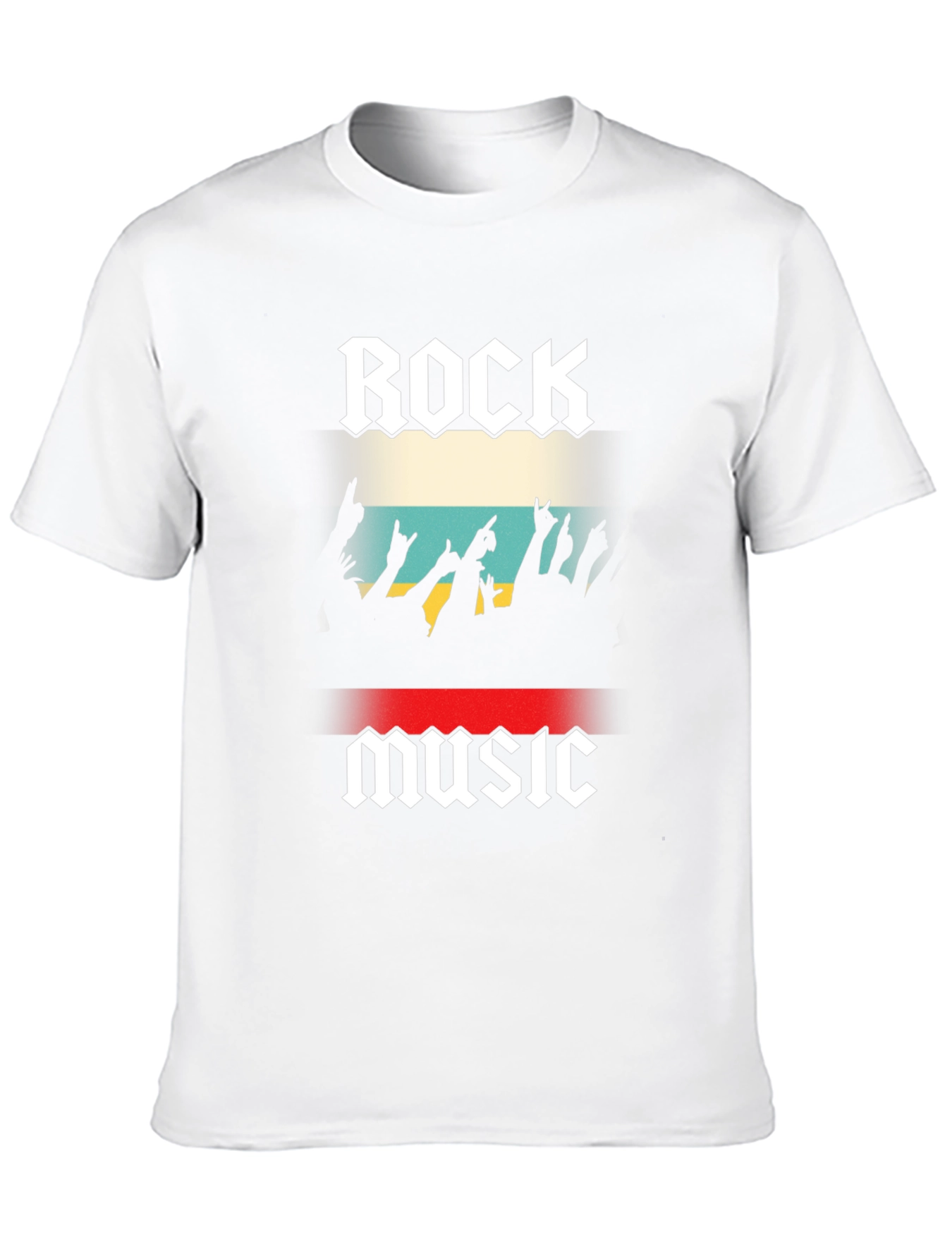 Rock Music Graphic Tee - Black Cotton T-Shirt