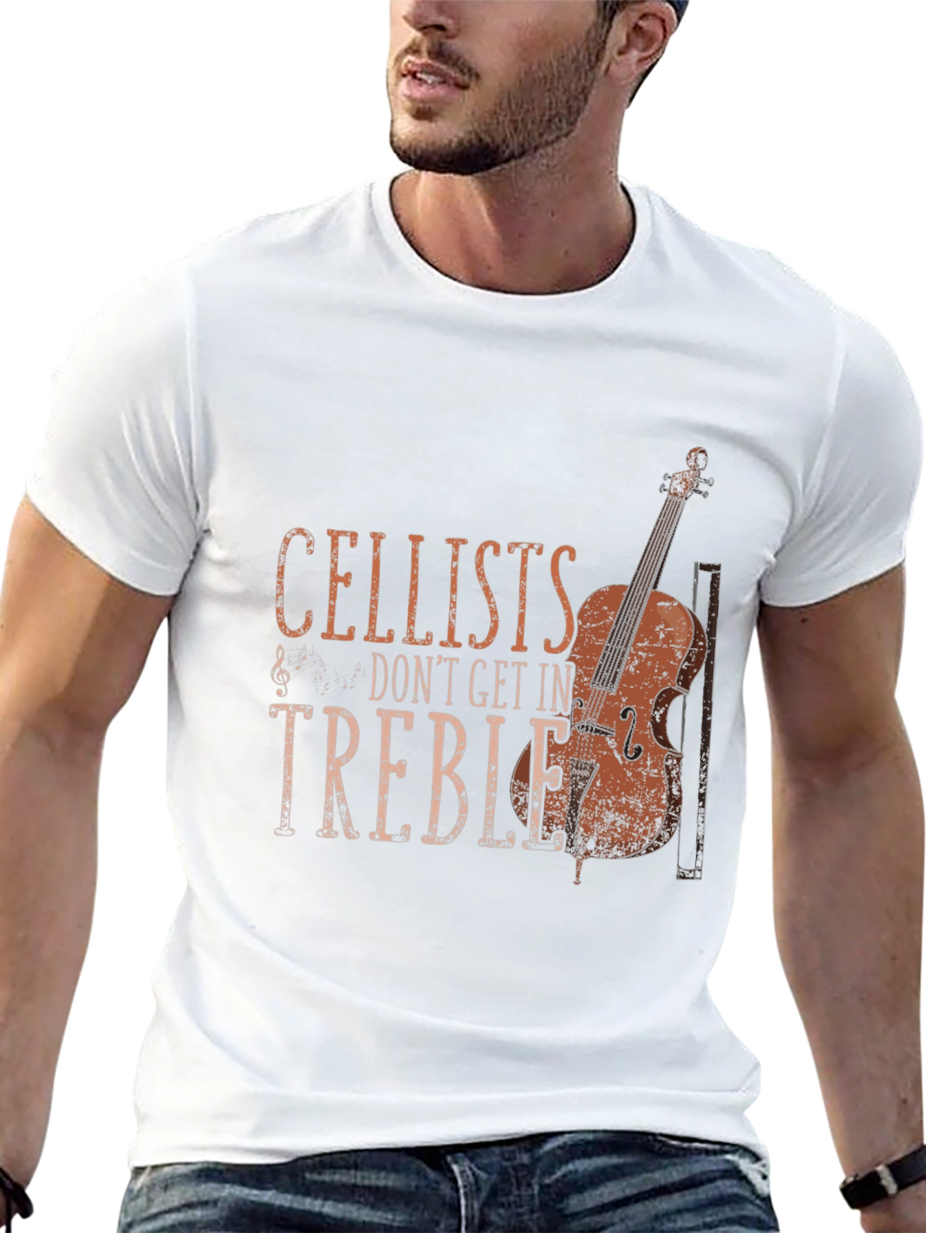 Cellists Dont Get In Treble Graphic T-Shirt