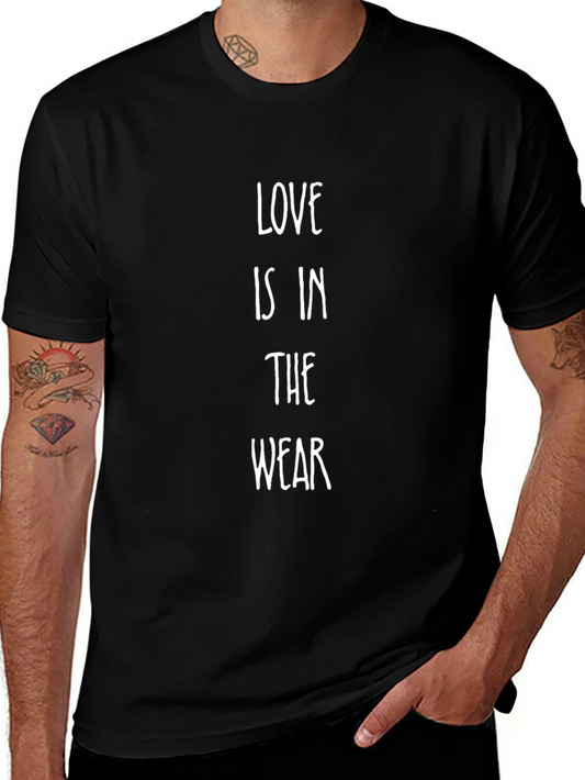Love Is In The Wear Black Graphic Tee