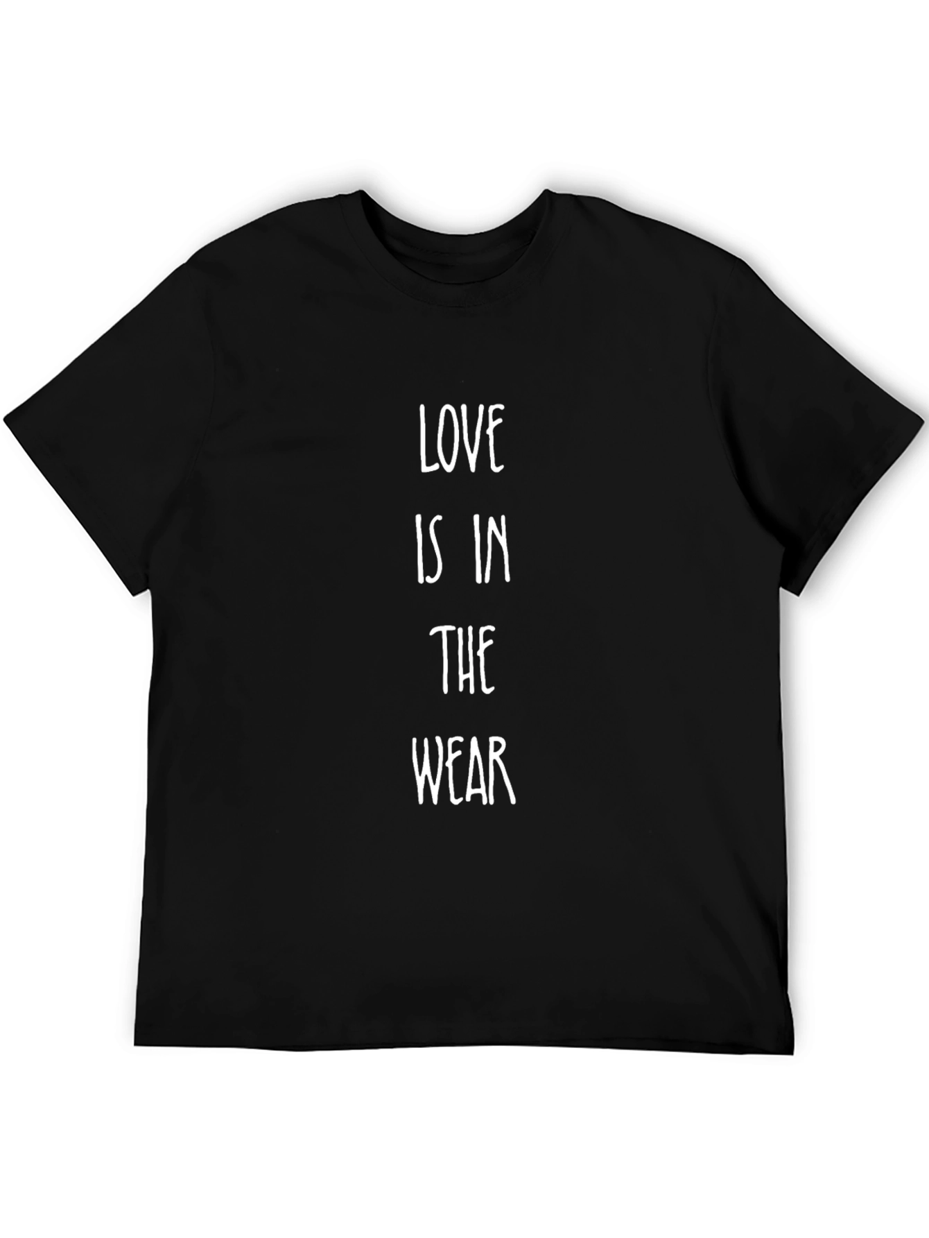 Love Is In The Wear Black Graphic Tee