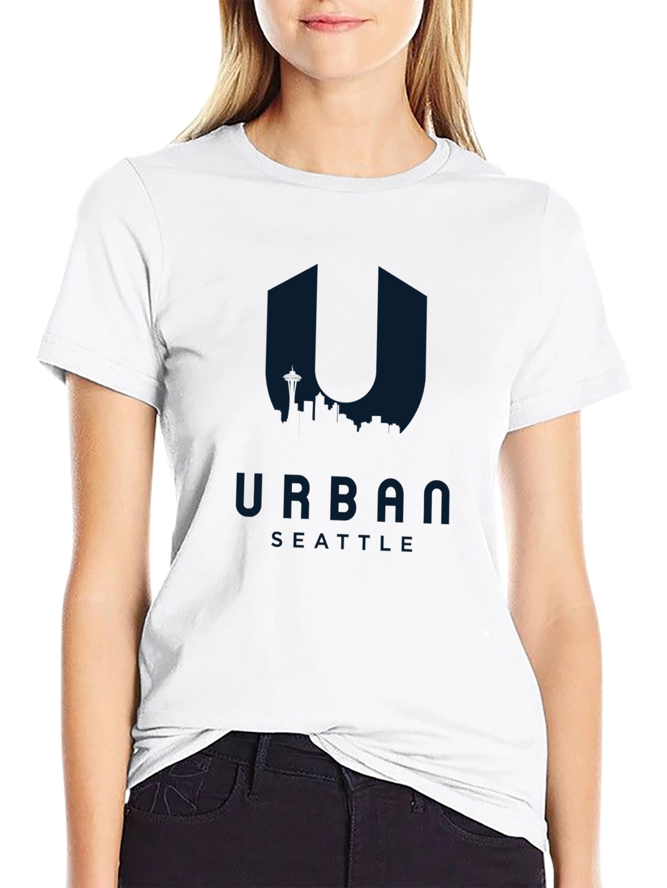 Urban Seattle Graphic Tee - Mens Black T-Shirt