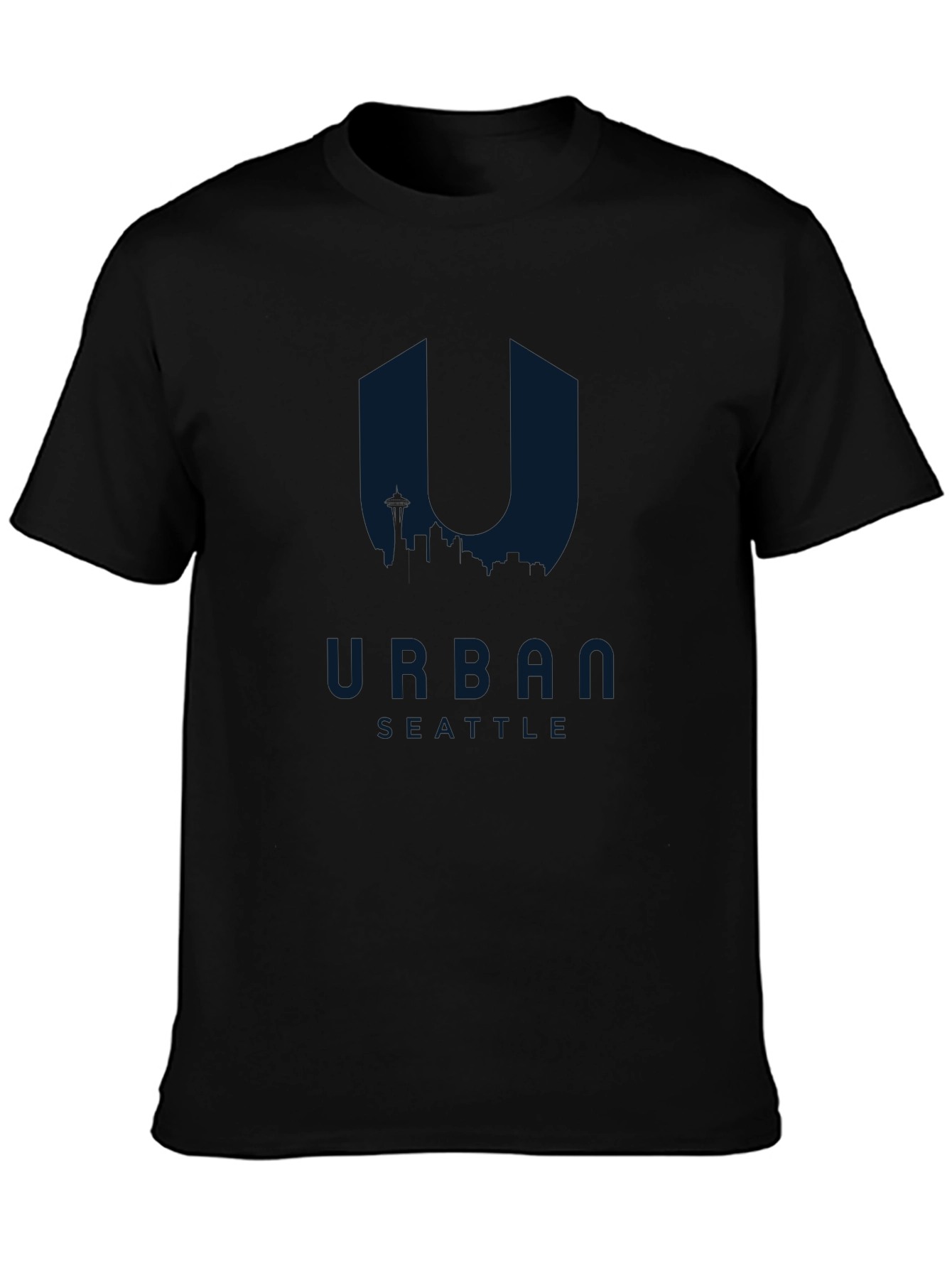 Urban Seattle Graphic Tee - Mens Black T-Shirt