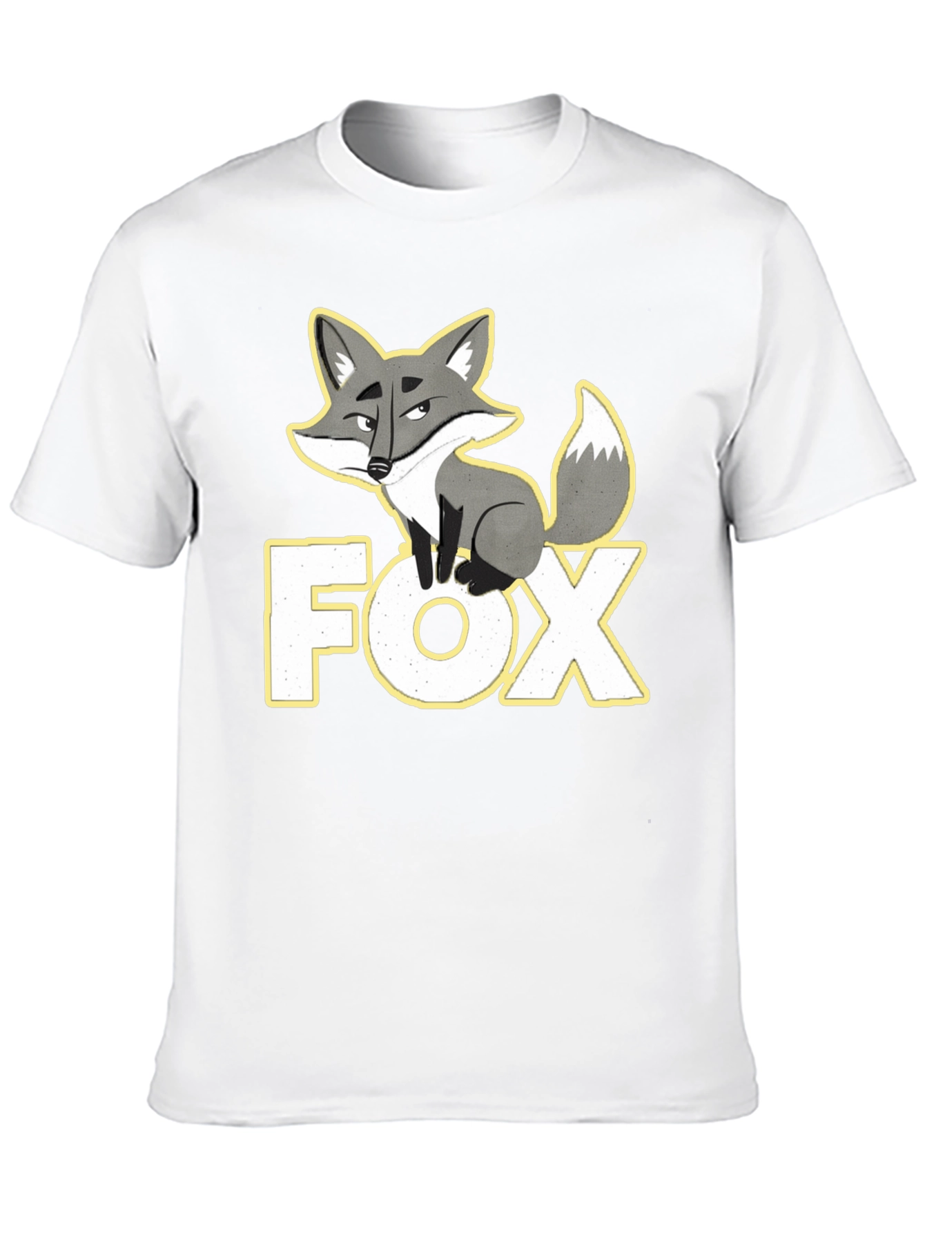 Fox Graphic T-Shirt - Black Cotton Tee