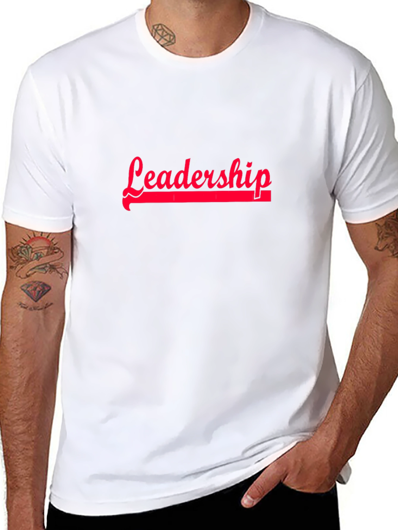 Leadership Tee - Bold Red Graphic