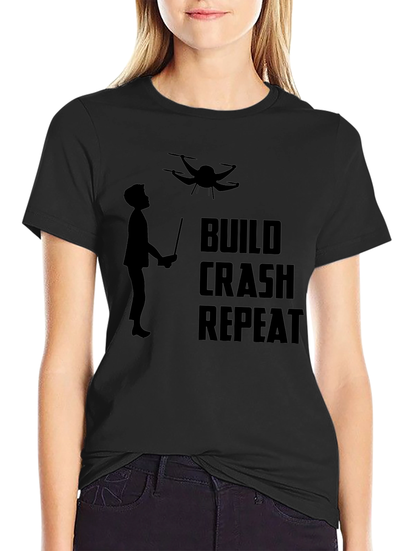 Build Crash Repeat Drone T-Shirt