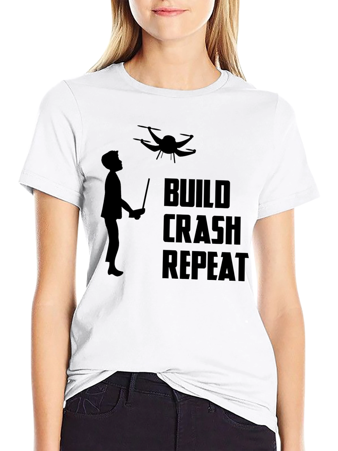 Build Crash Repeat Drone T-Shirt
