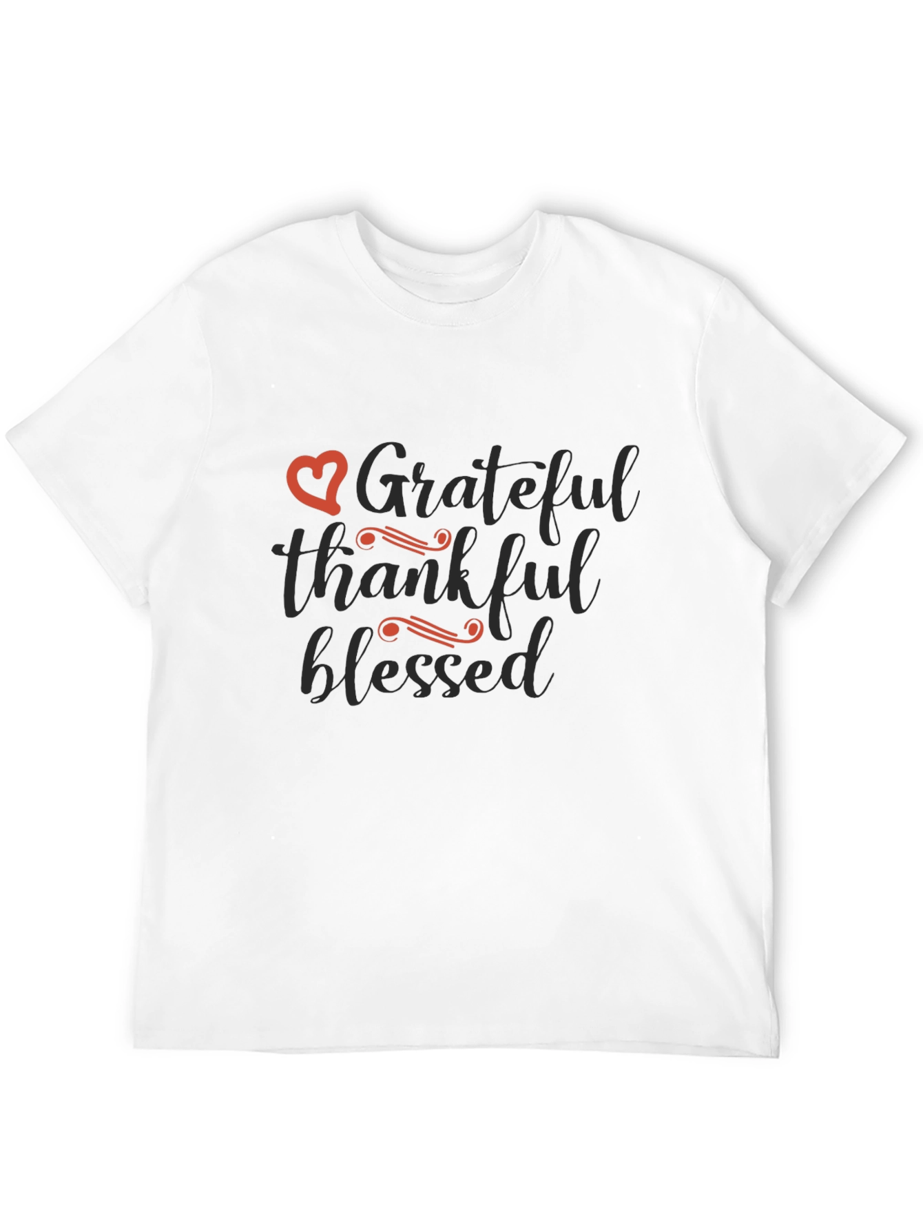 Grateful Thankful Blessed T-Shirt - Black