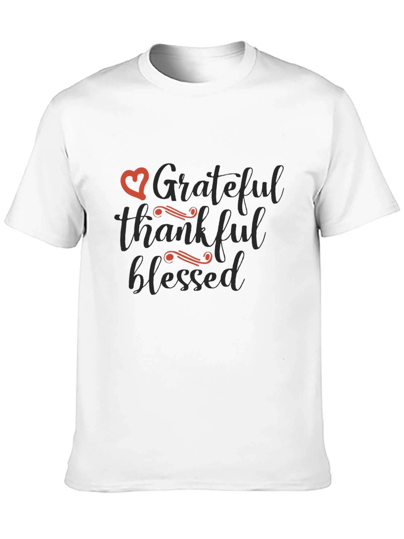 Grateful Thankful Blessed T-Shirt - Black