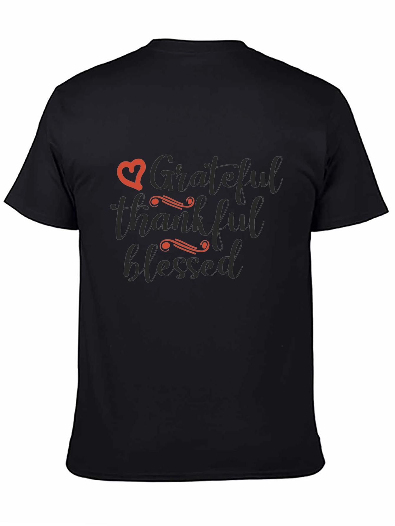 Grateful Thankful Blessed T-Shirt - Black