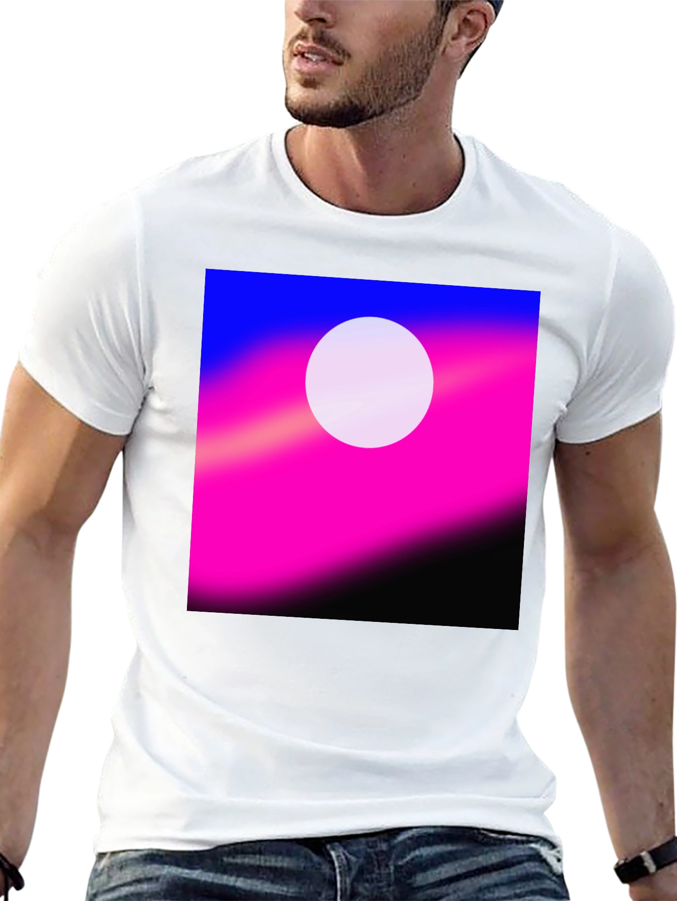 Modern Gradient Circle Graphic Tee