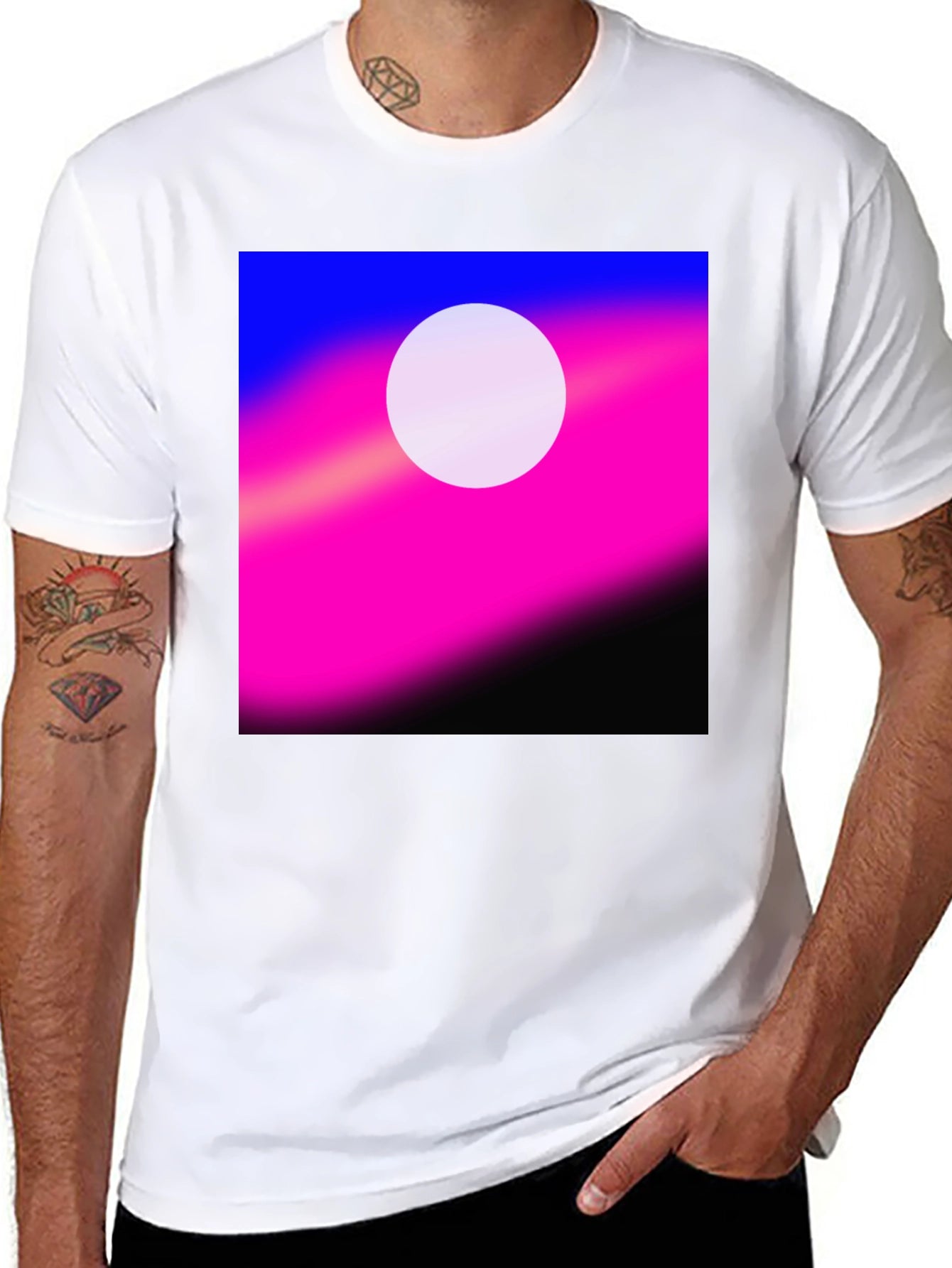 Modern Gradient Circle Graphic Tee
