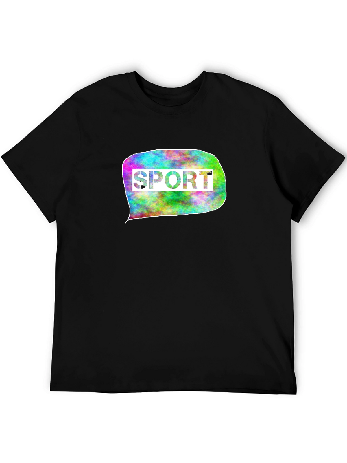 Mens Black T-Shirt with Sport Graphic