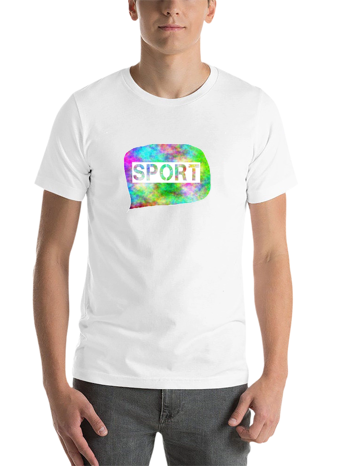 Mens Black T-Shirt with Sport Graphic
