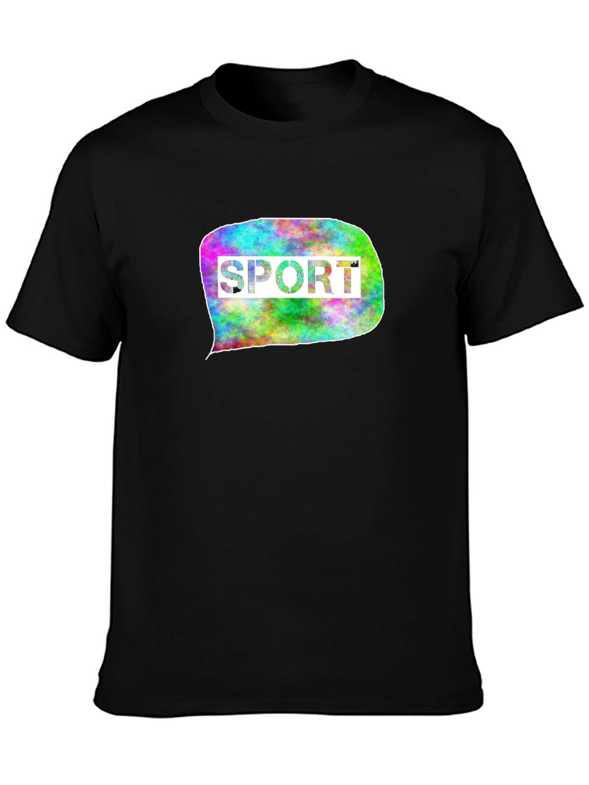 Mens Black T-Shirt with Sport Graphic