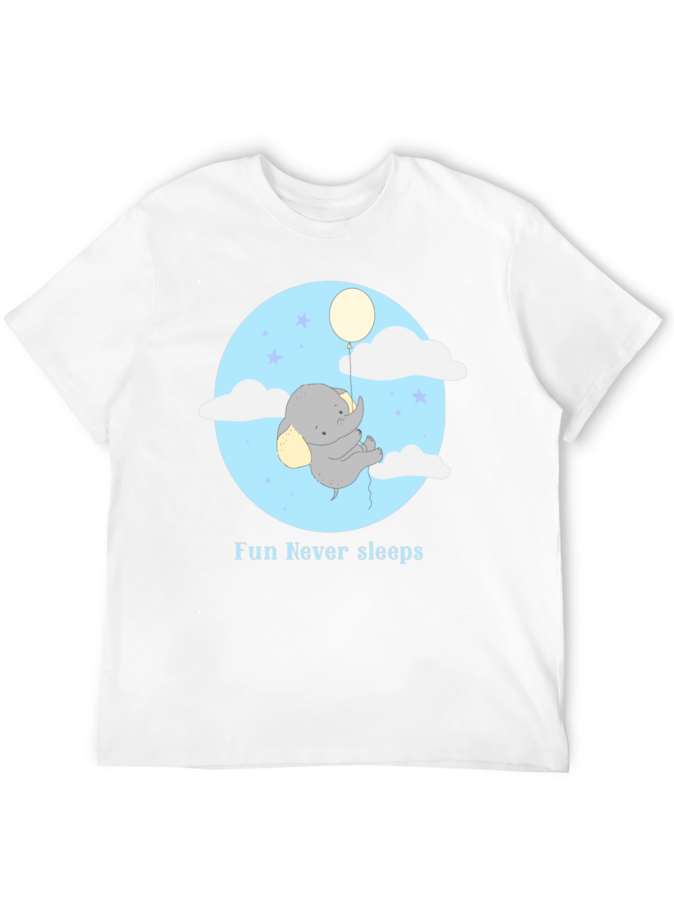 Fun Never Sleeps Elephant Balloon Graphic Tee