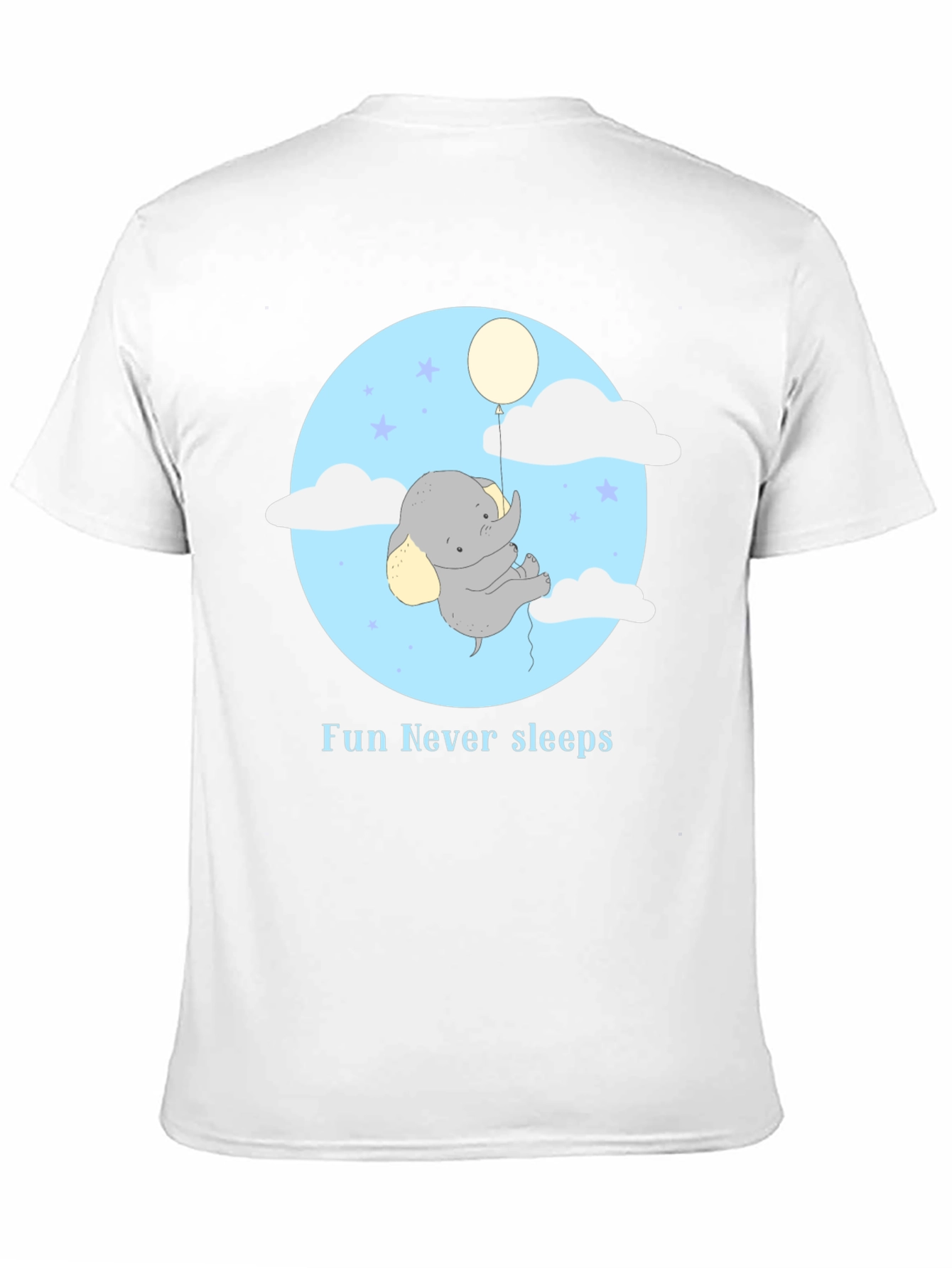 Fun Never Sleeps Elephant Balloon Graphic Tee