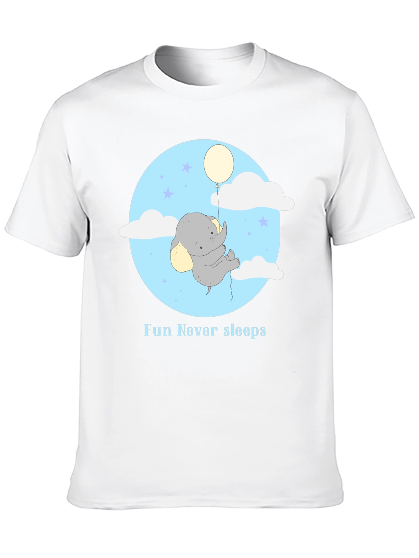 Fun Never Sleeps Elephant Balloon Graphic Tee