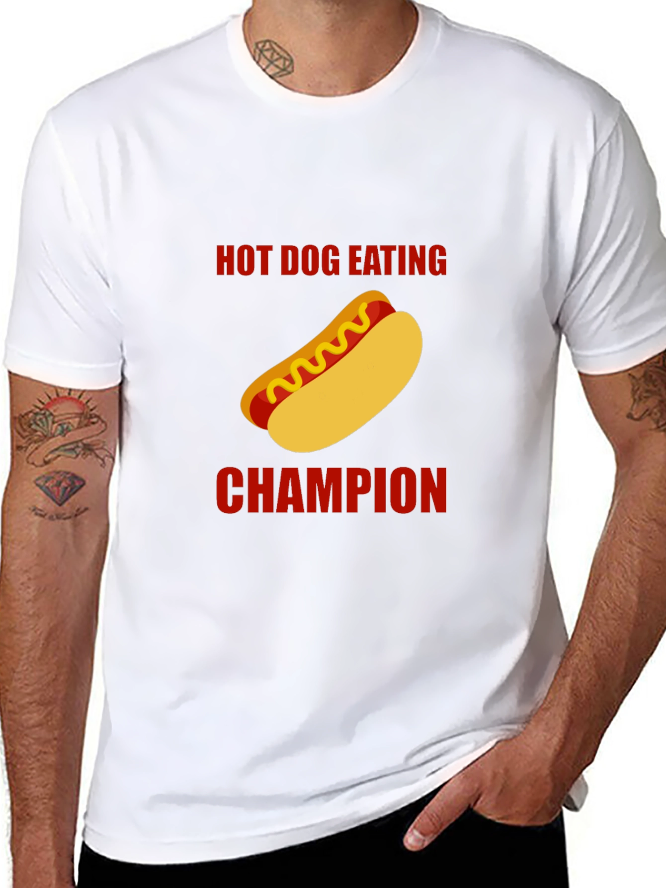 Hot Dog Eating Champion Graphic T-Shirt