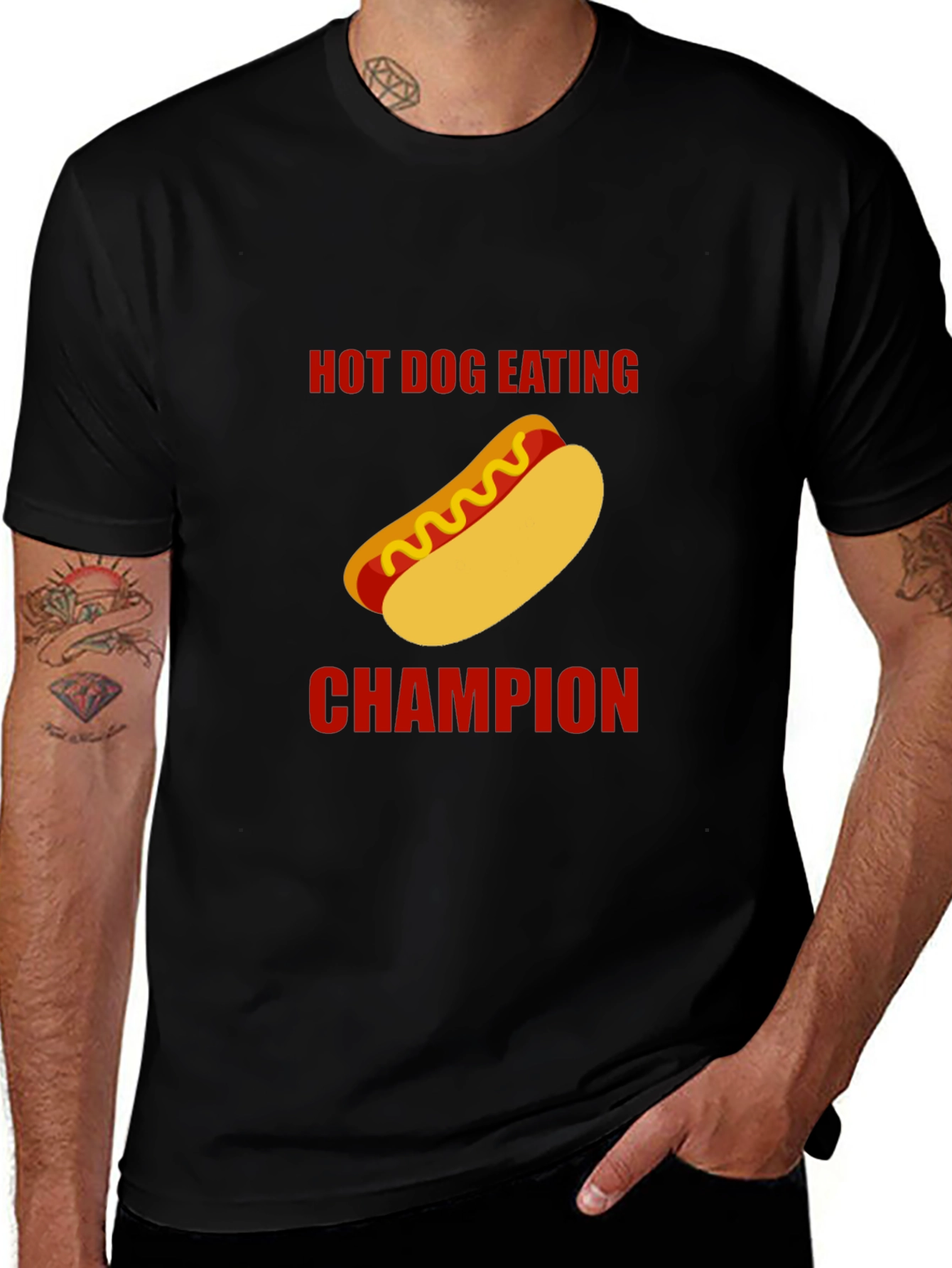 Hot Dog Eating Champion Graphic T-Shirt