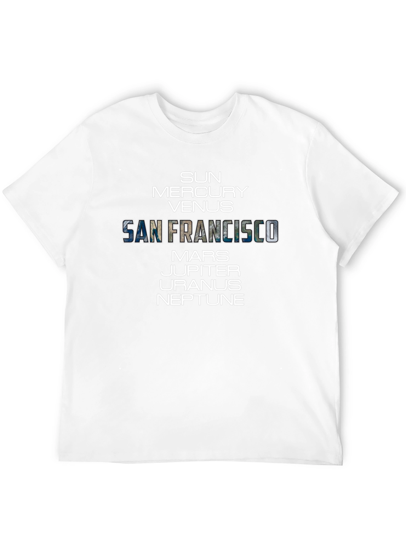 San Francisco Solar System T-Shirt | Space Design