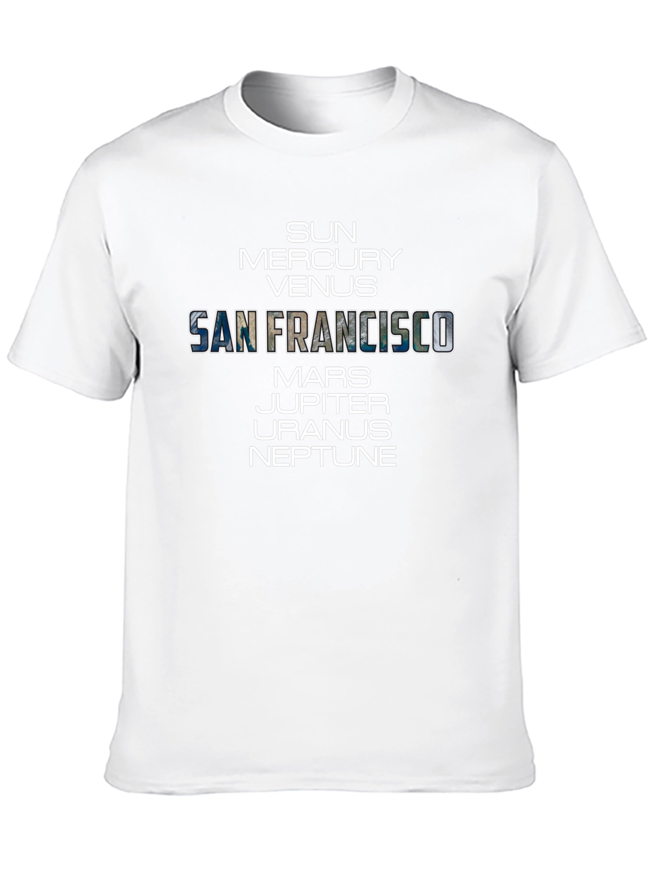 San Francisco Solar System T-Shirt | Space Design