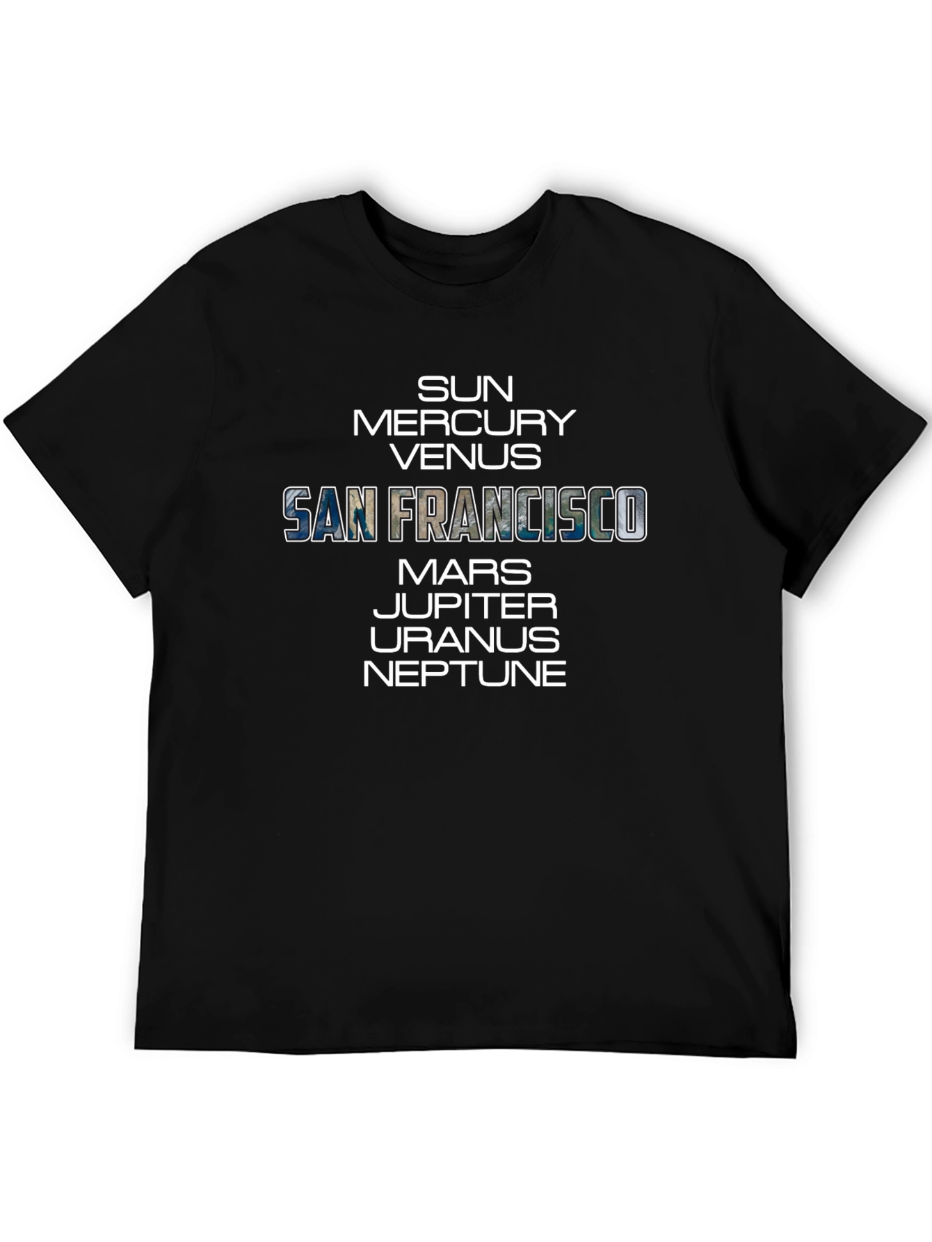 San Francisco Solar System T-Shirt | Space Design