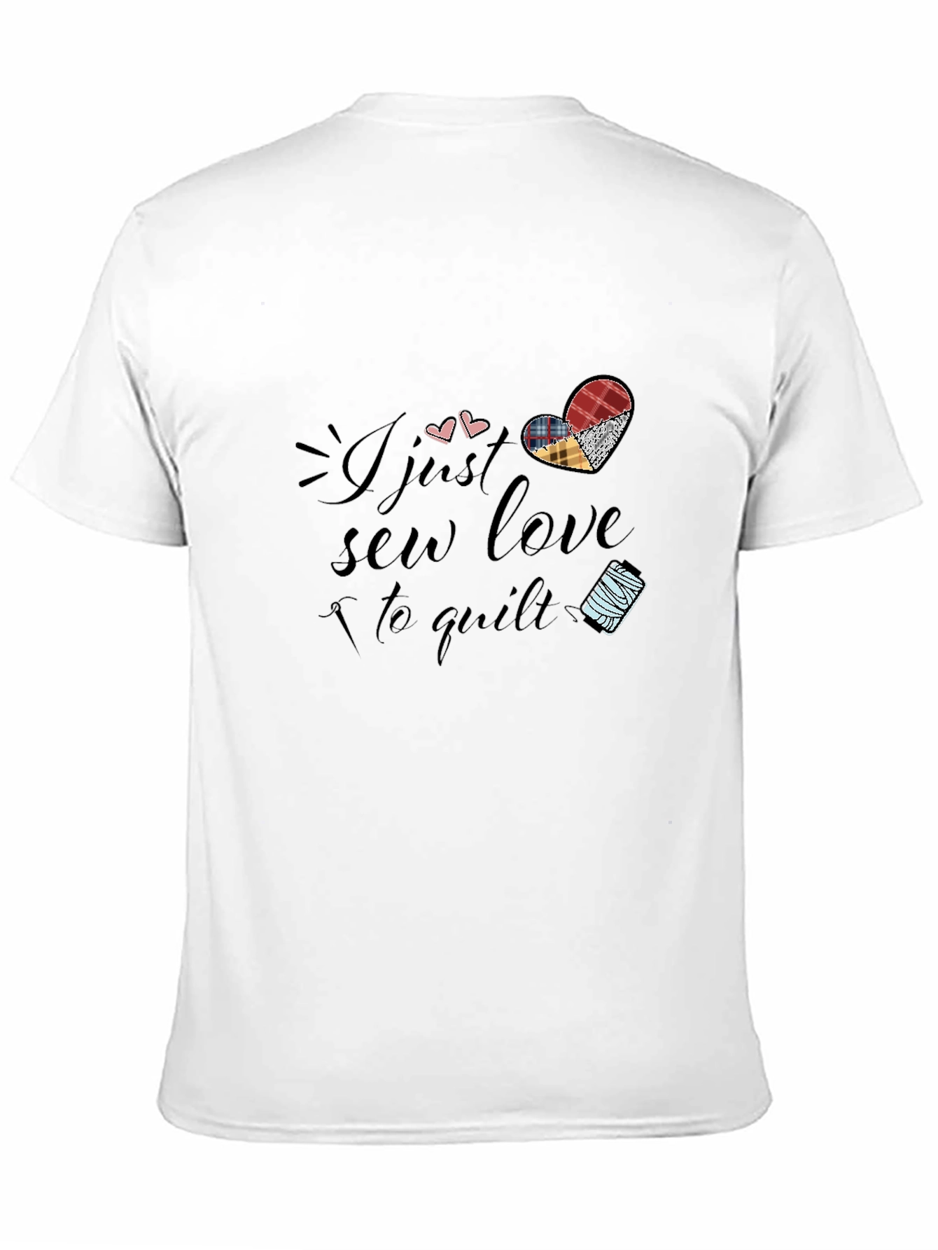 Sew Love to Quilt Black Graphic T-Shirt