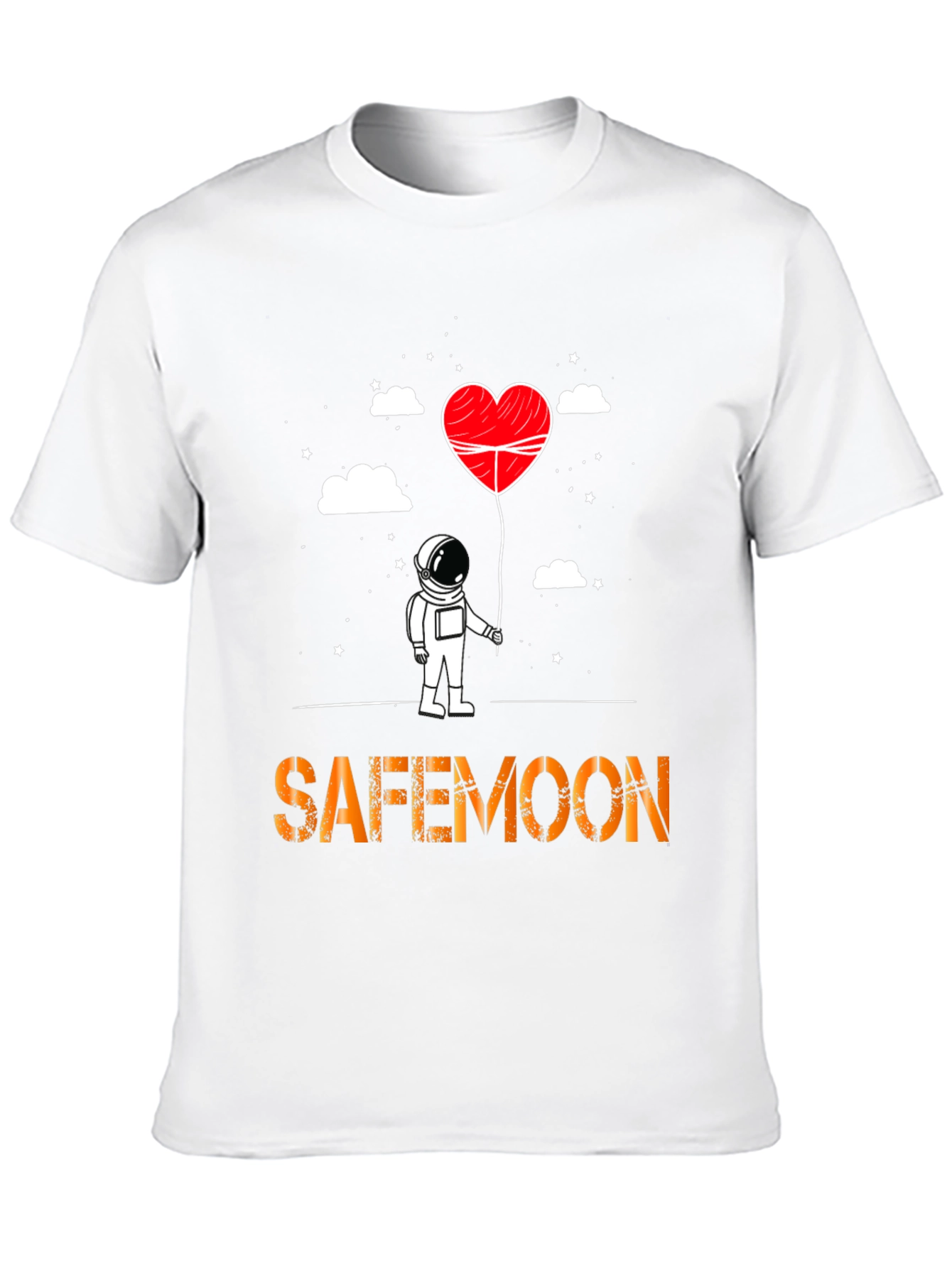 Safemoon Astronaut Heart Balloon Black T-Shirt
