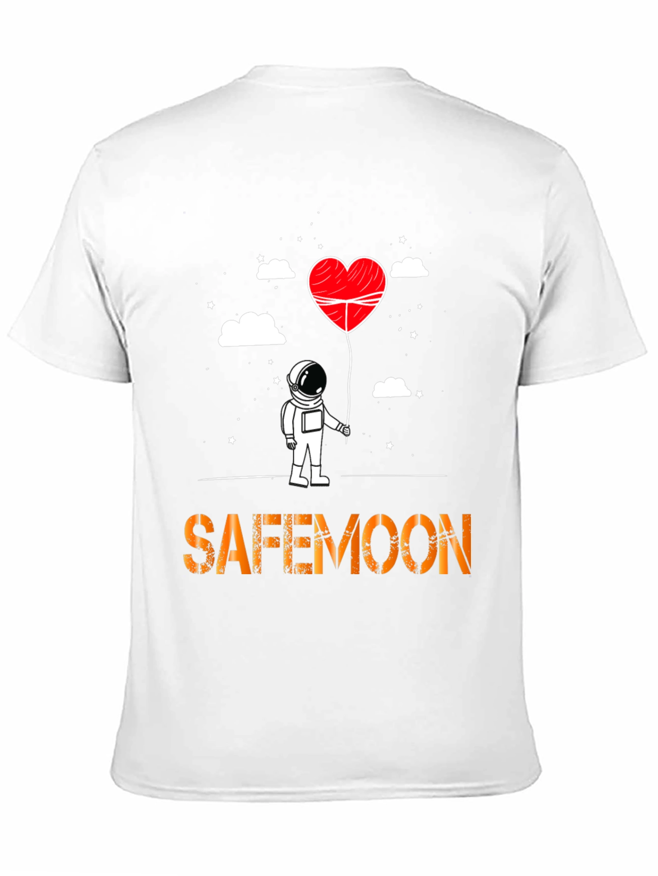 Safemoon Astronaut Heart Balloon Black T-Shirt