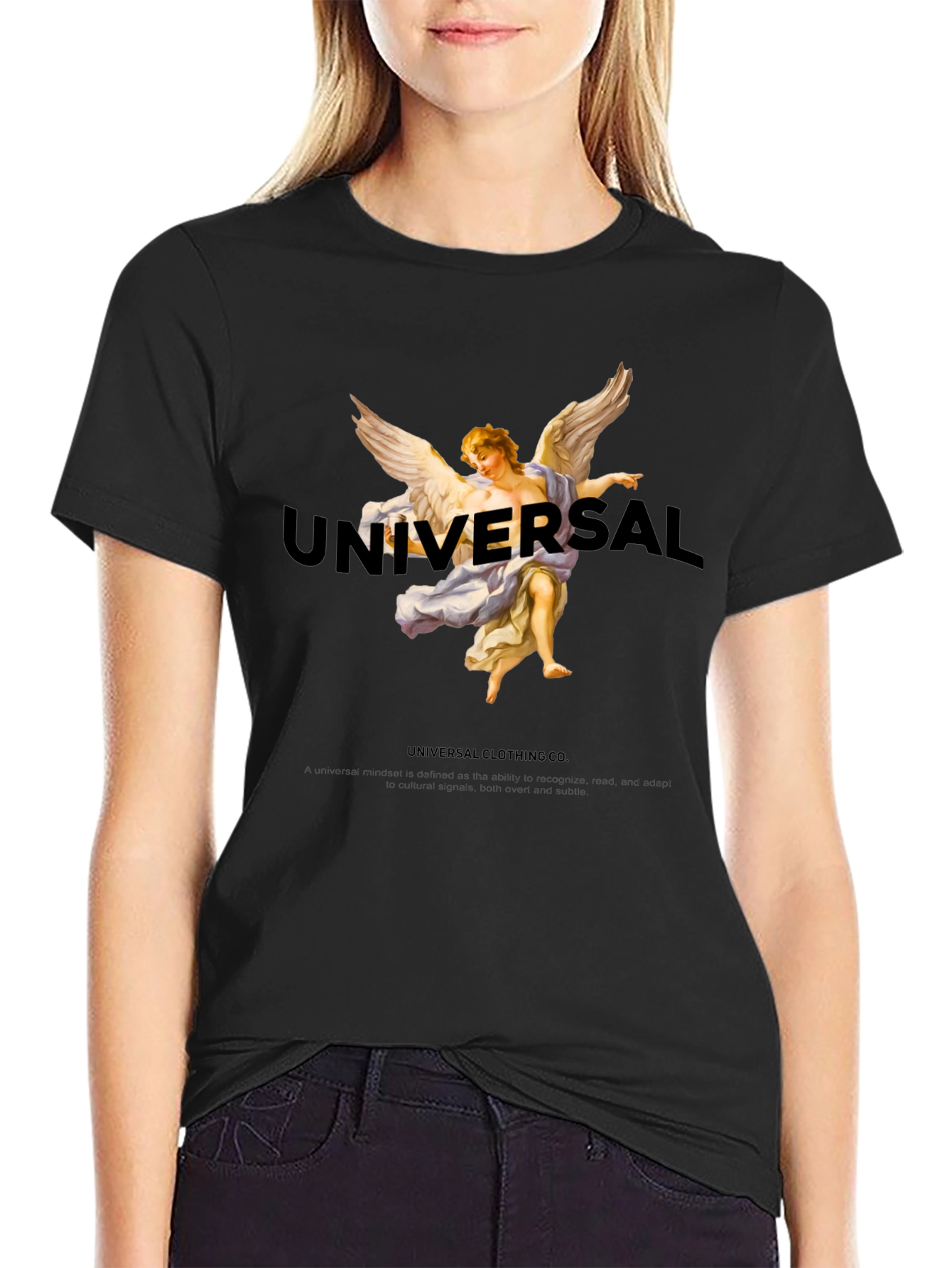 Universal Clothing Angel T-Shirt - Black