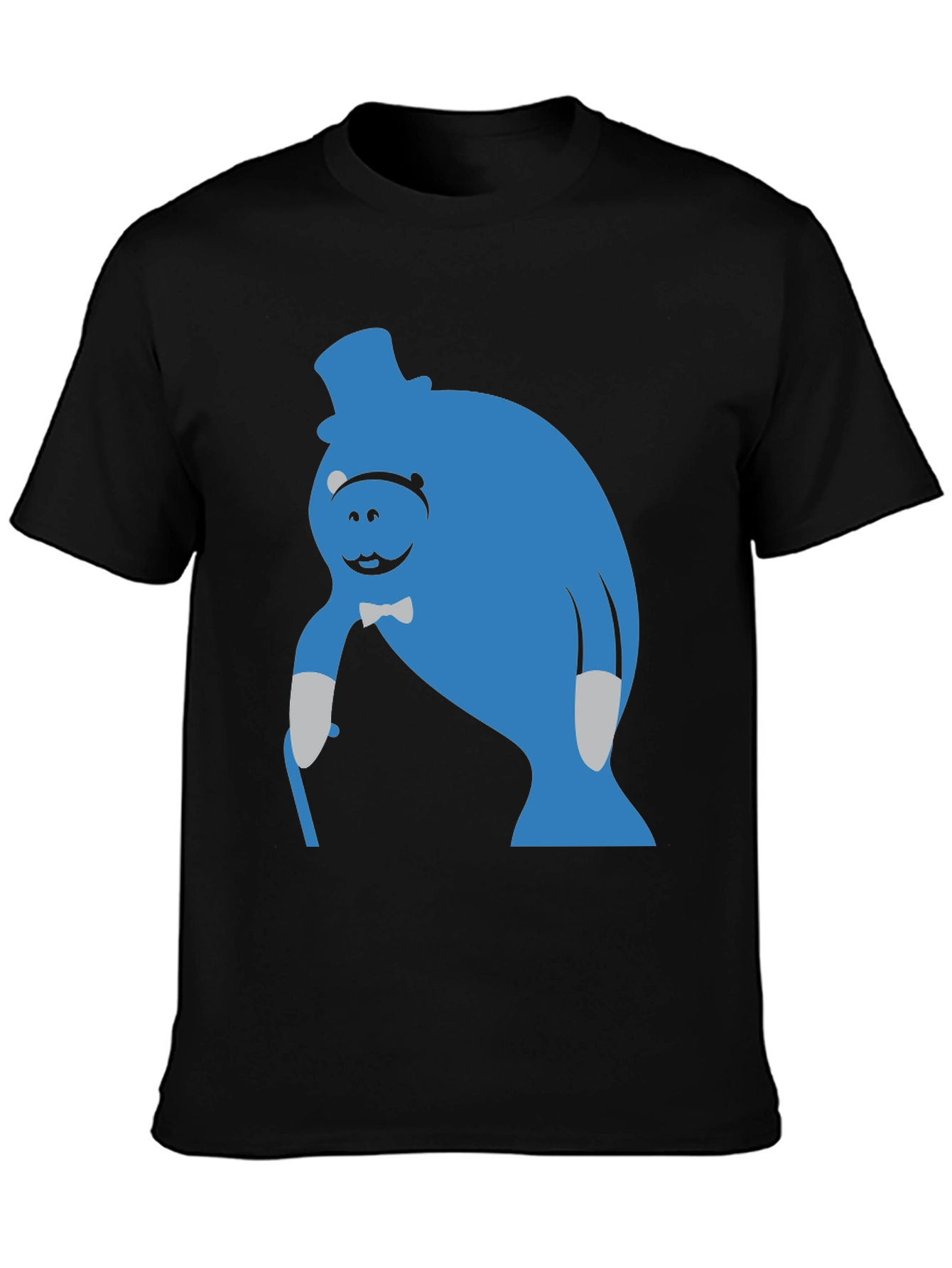 Blue Manatee T-Shirt - Unique Cartoon Graphic Tee