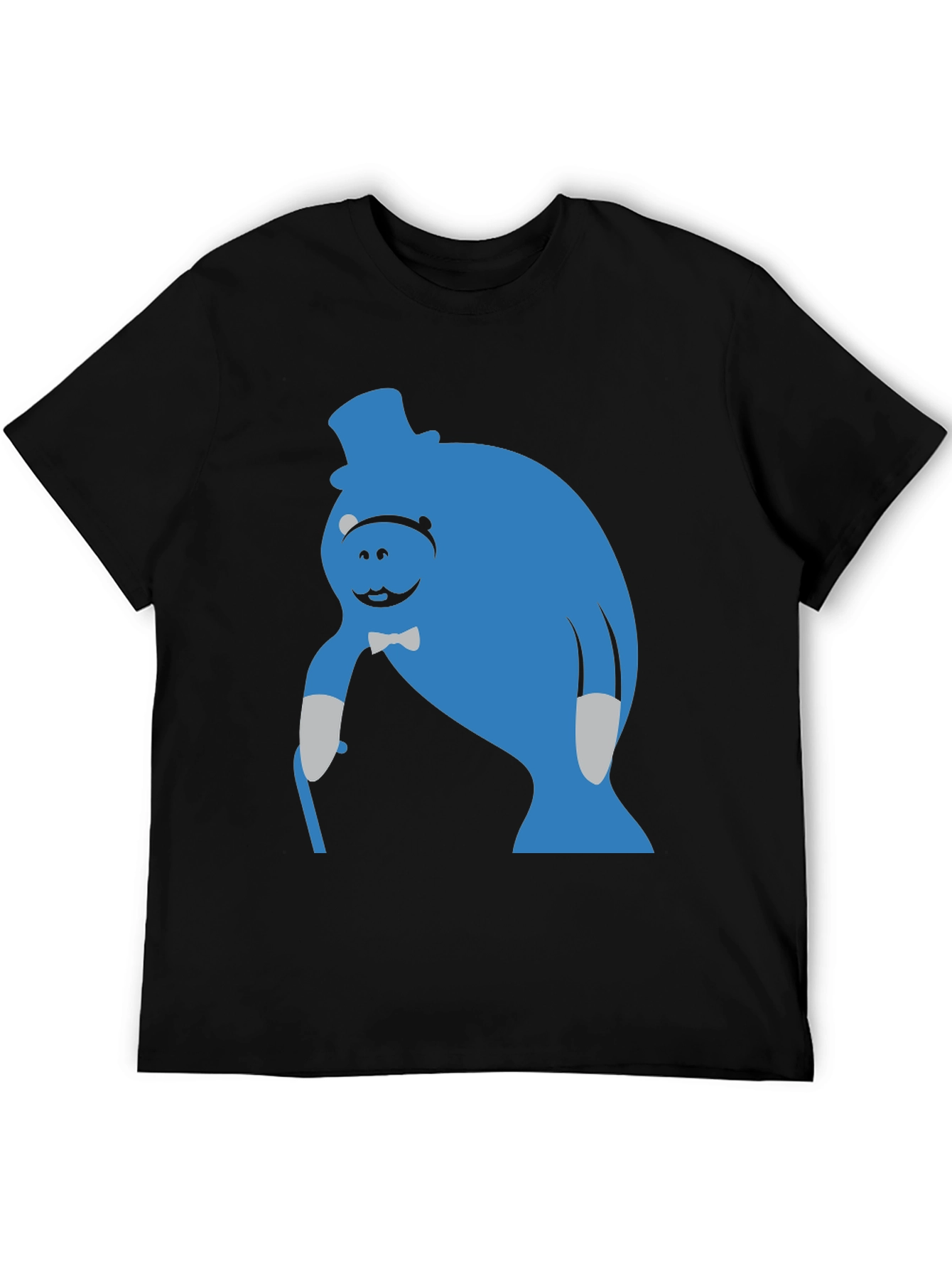 Blue Manatee T-Shirt - Unique Cartoon Graphic Tee