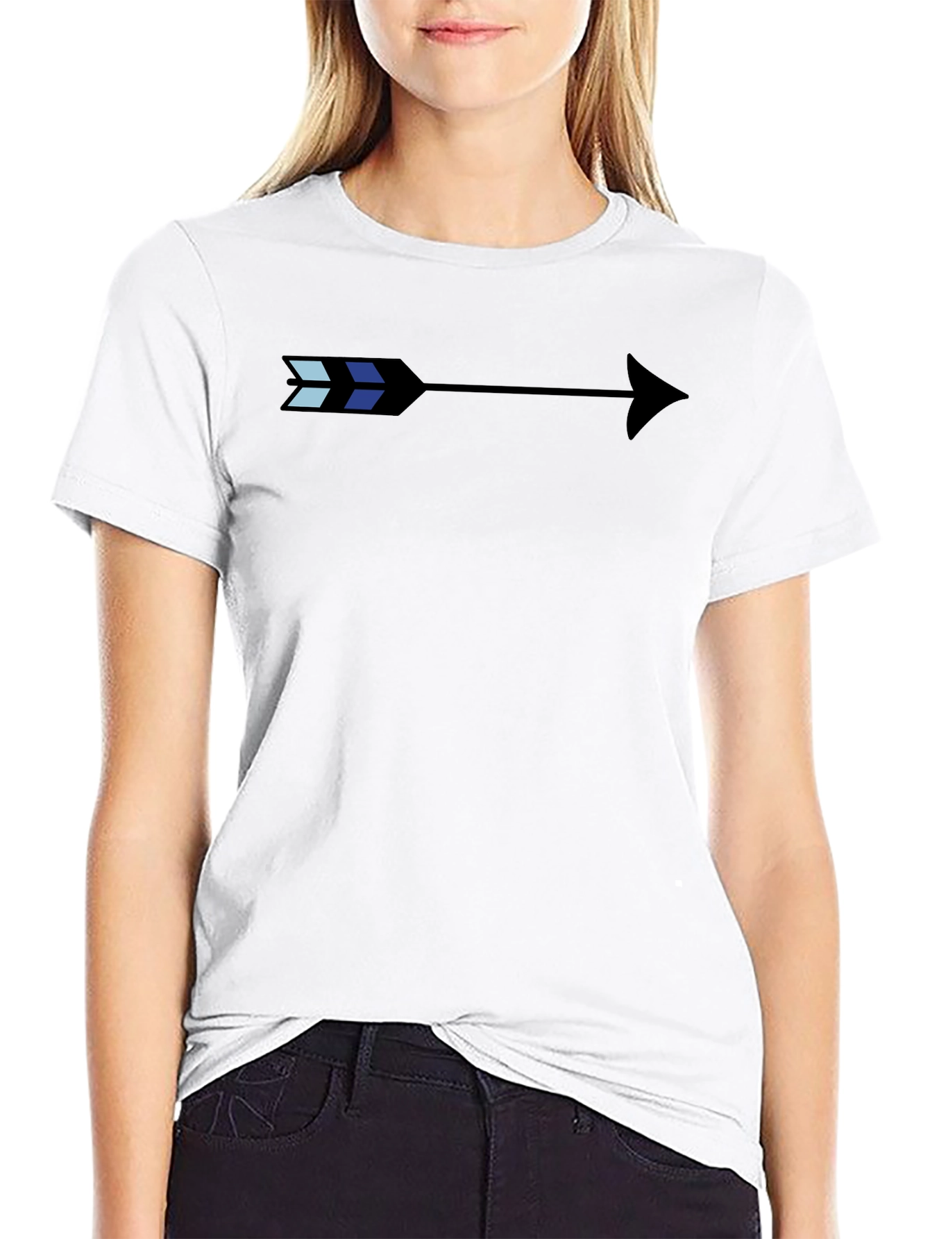 Stylish Arrow Graphic Black T-Shirt