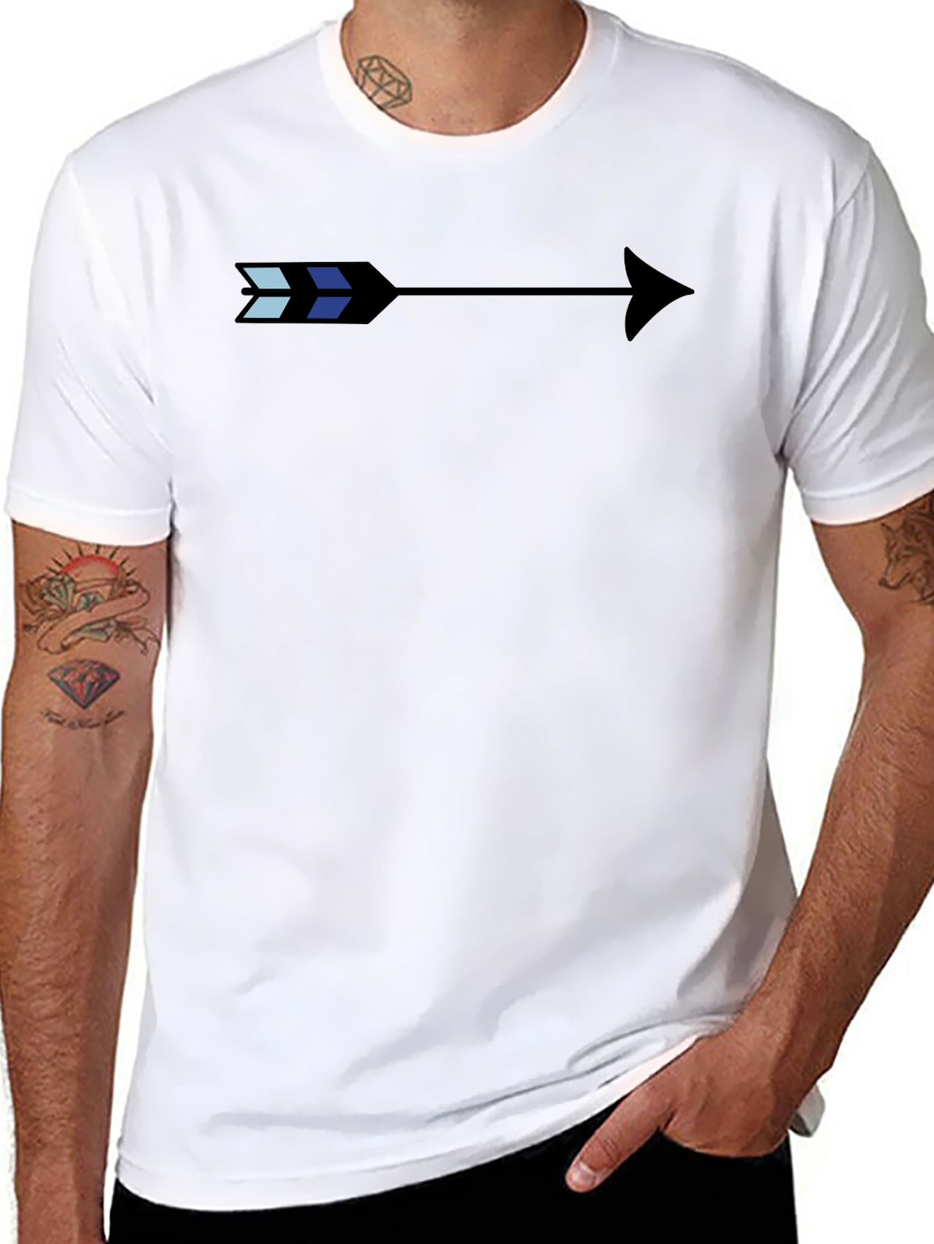 Stylish Arrow Graphic Black T-Shirt
