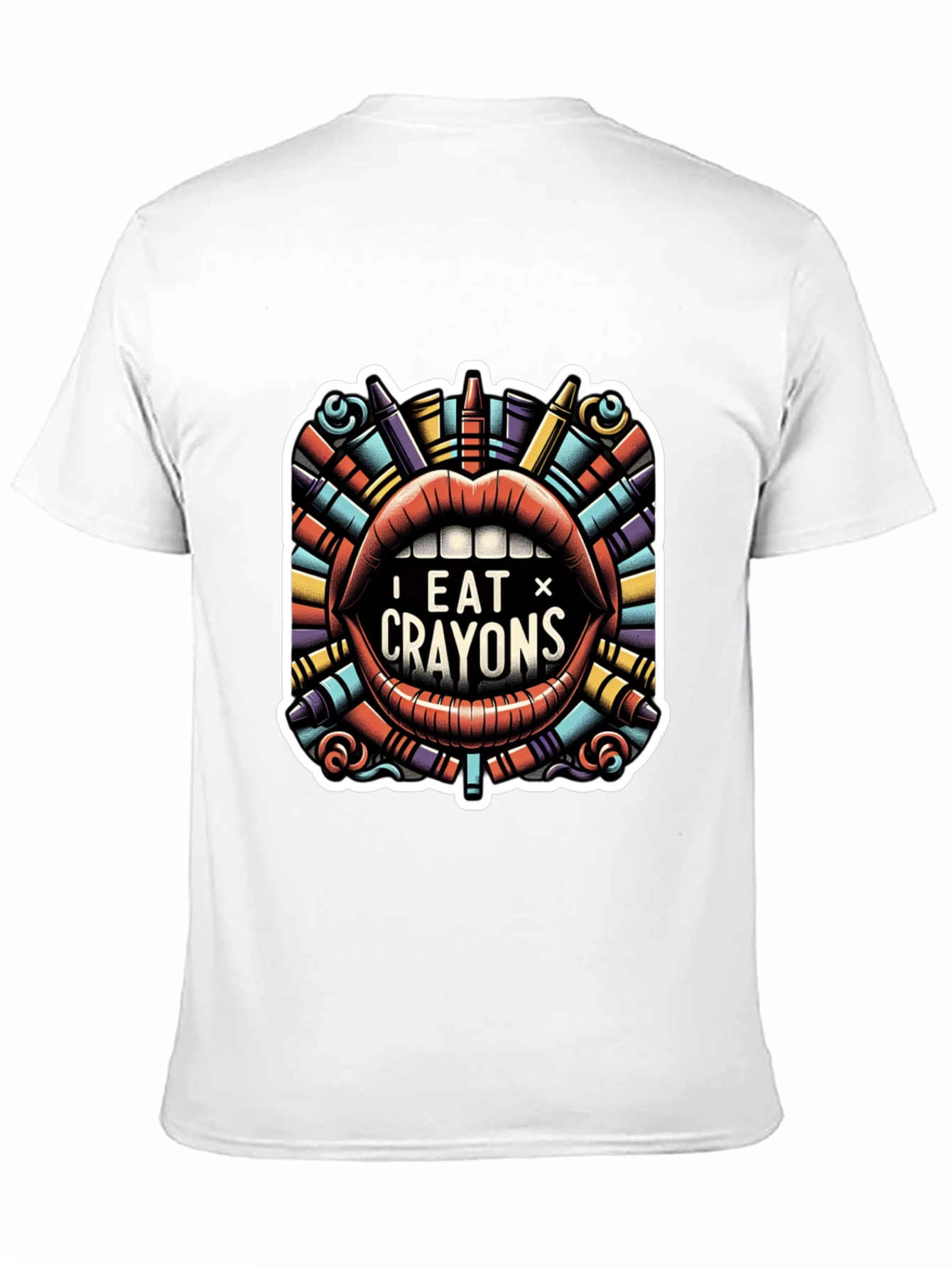 I Eat Crayons Graphic Tee - Funny Novelty Shirt