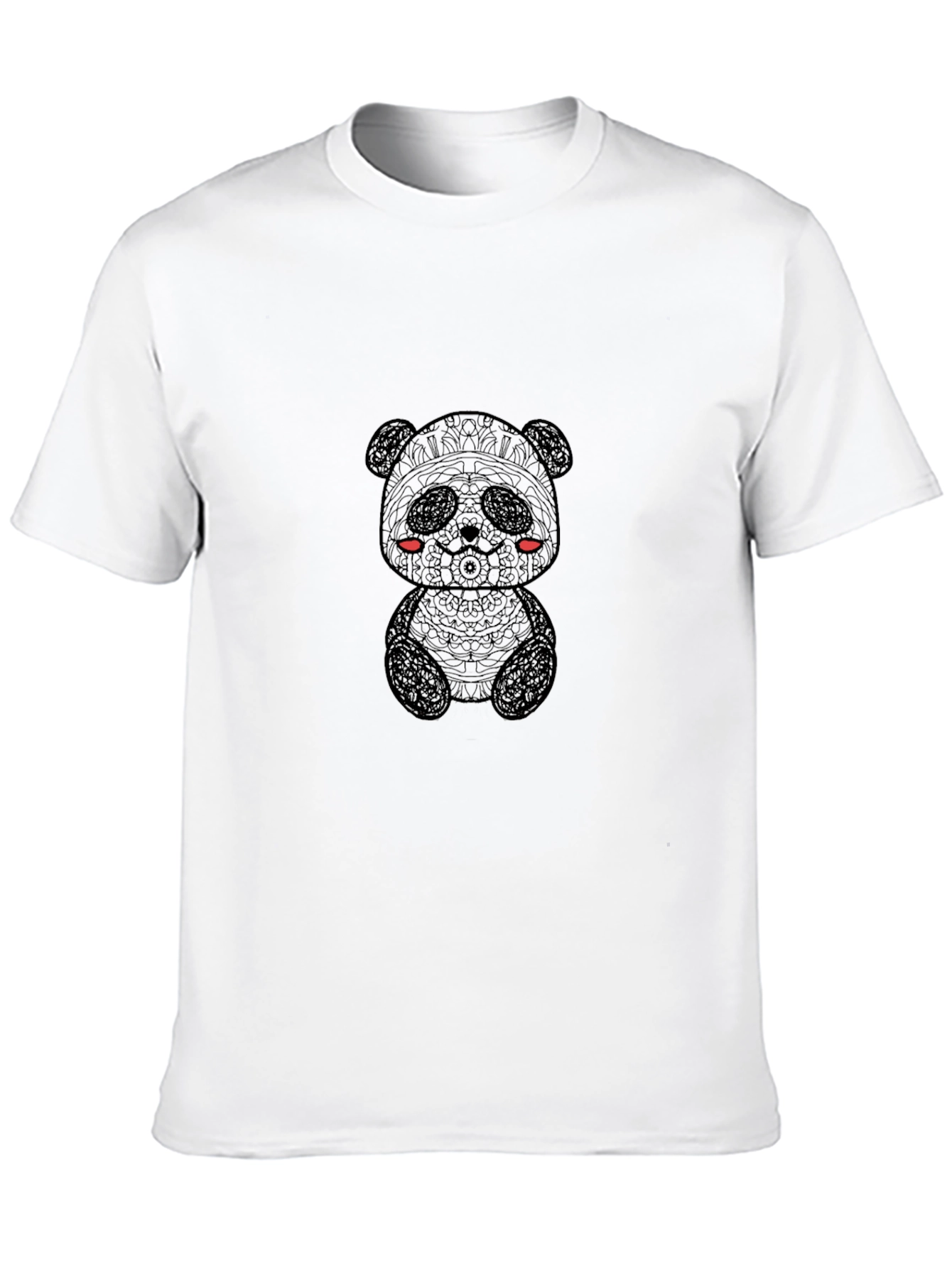 Black Panda Bear Graphic T-Shirt