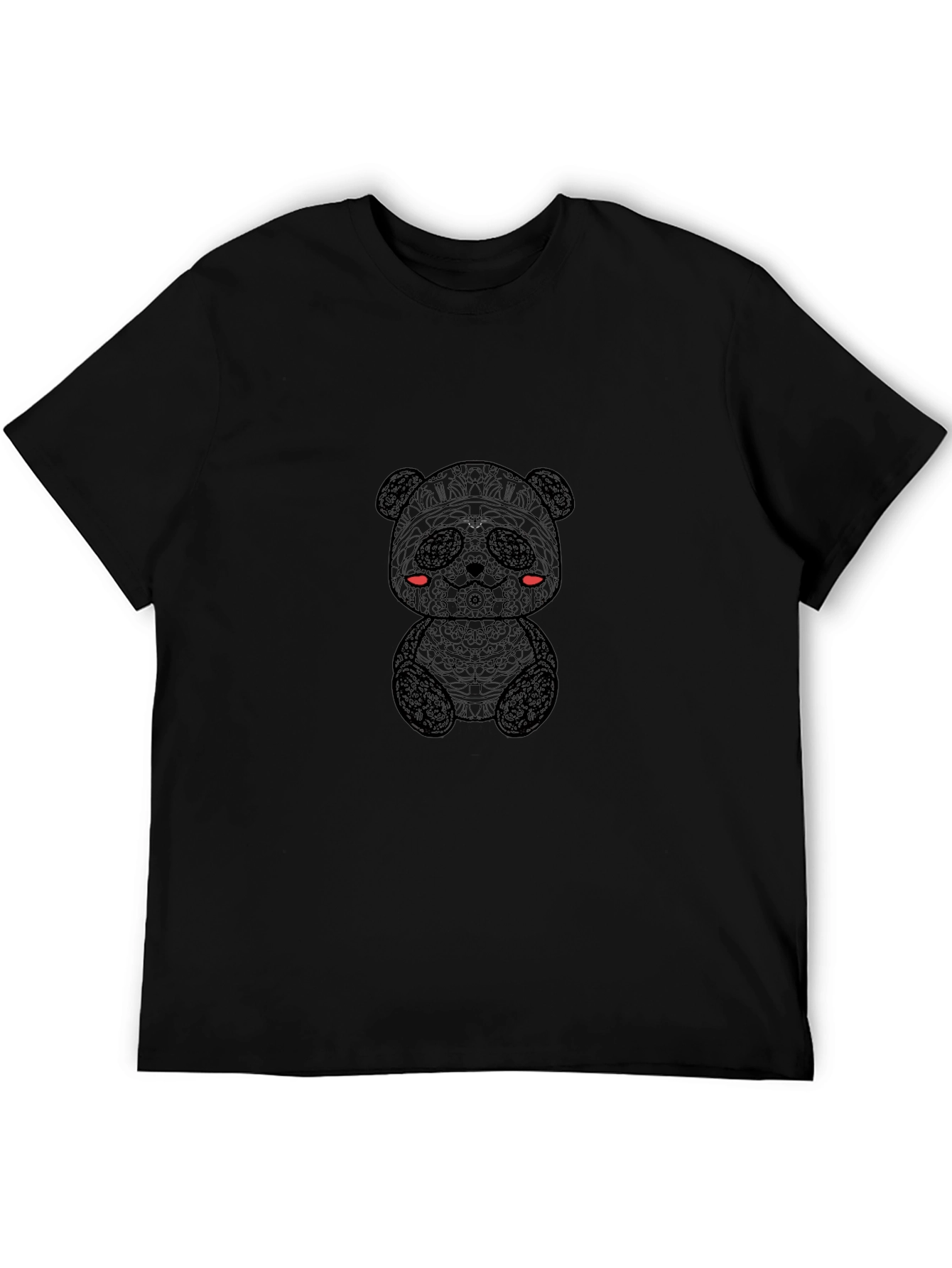 Black Panda Bear Graphic T-Shirt