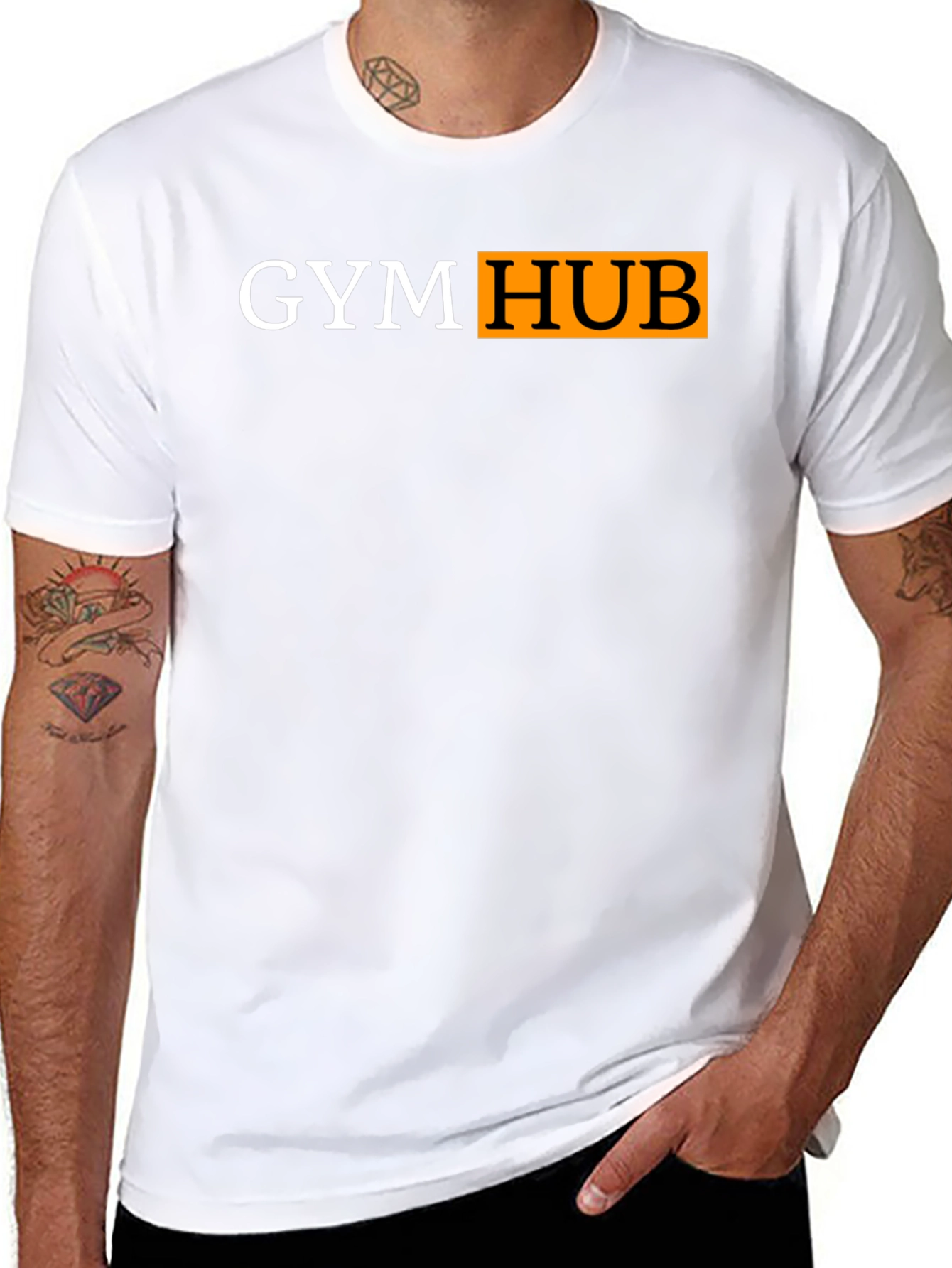 Gym Hub Black T-Shirt - Funny Workout Tee