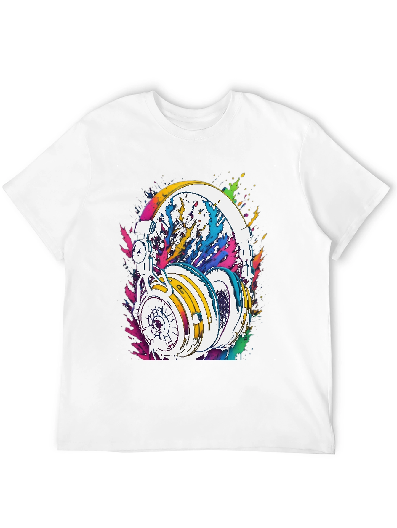 Colorful Headphones Graphic Tee