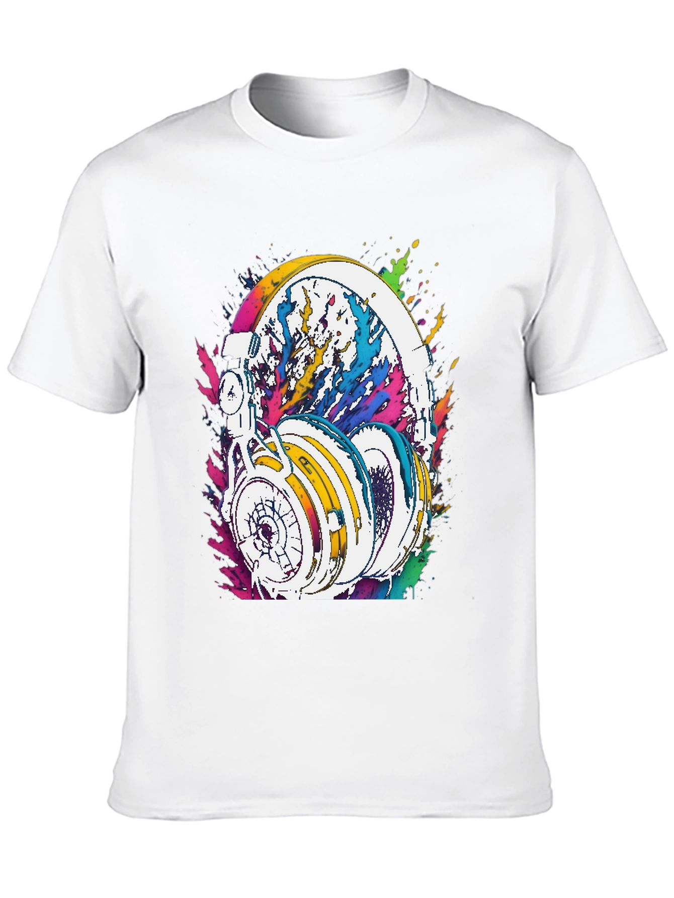 Colorful Headphones Graphic Tee