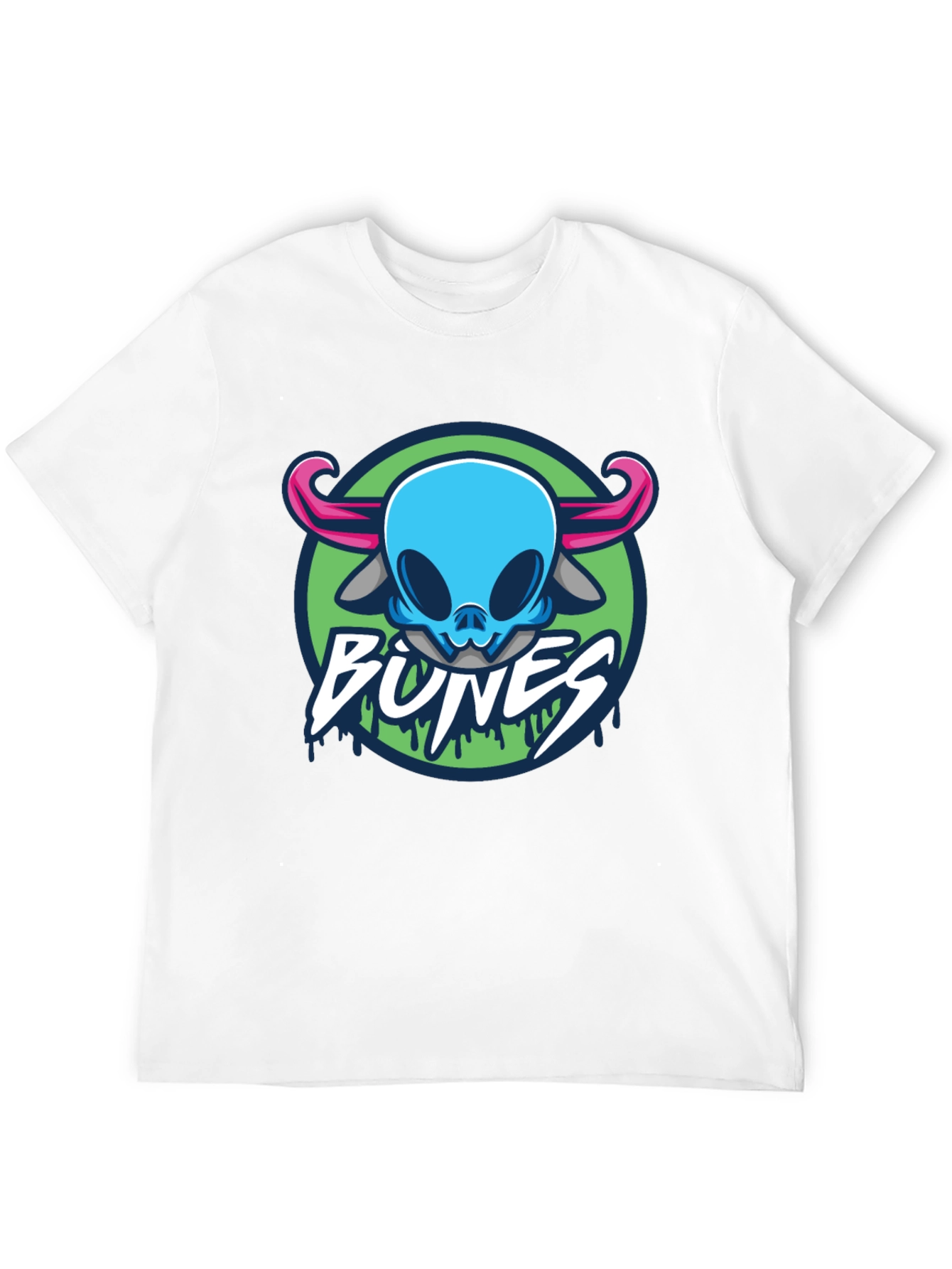Bones T-Shirt Graphic Skull Horns